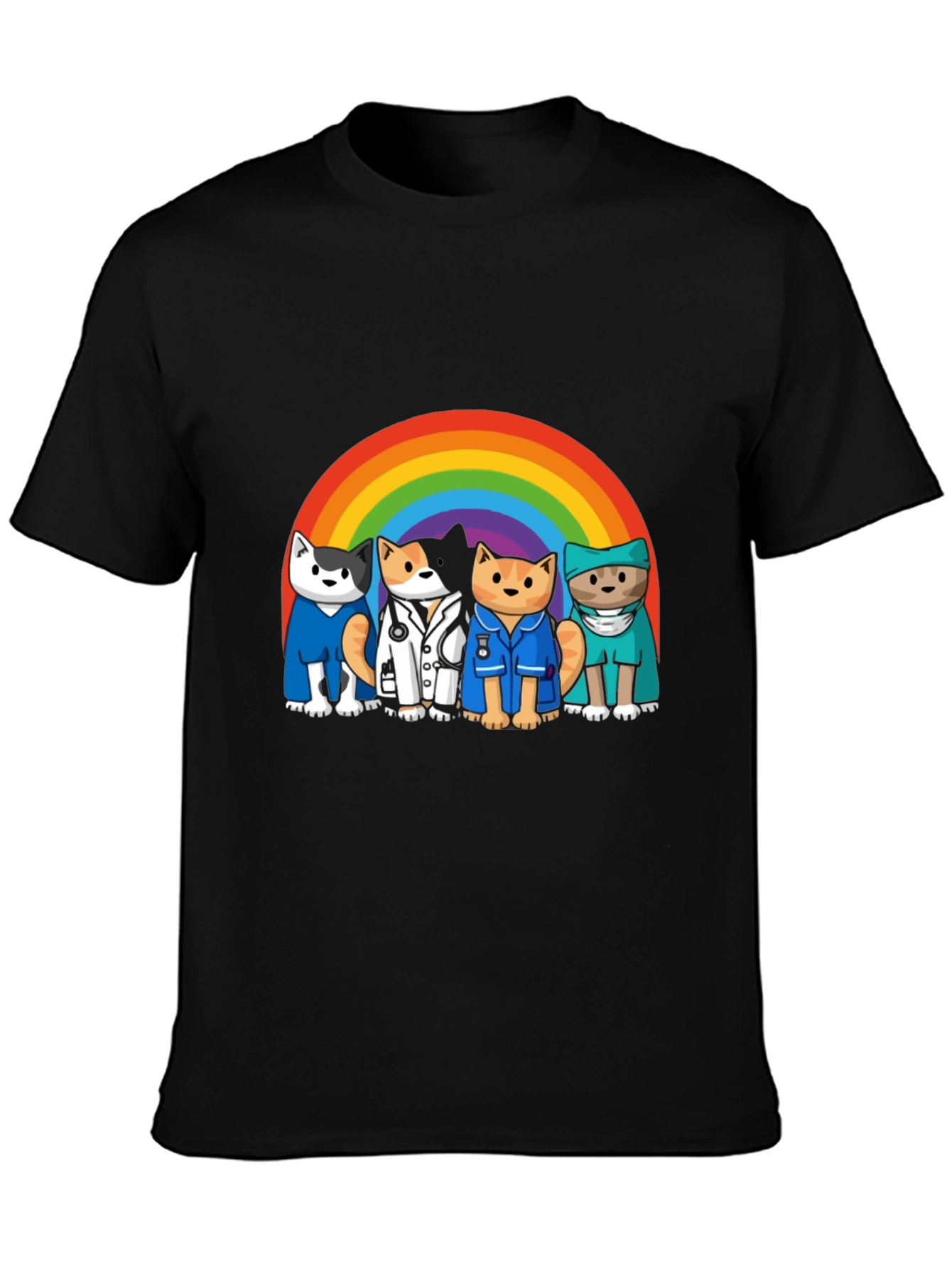 Rainbow Cats Medical Hero T-Shirt