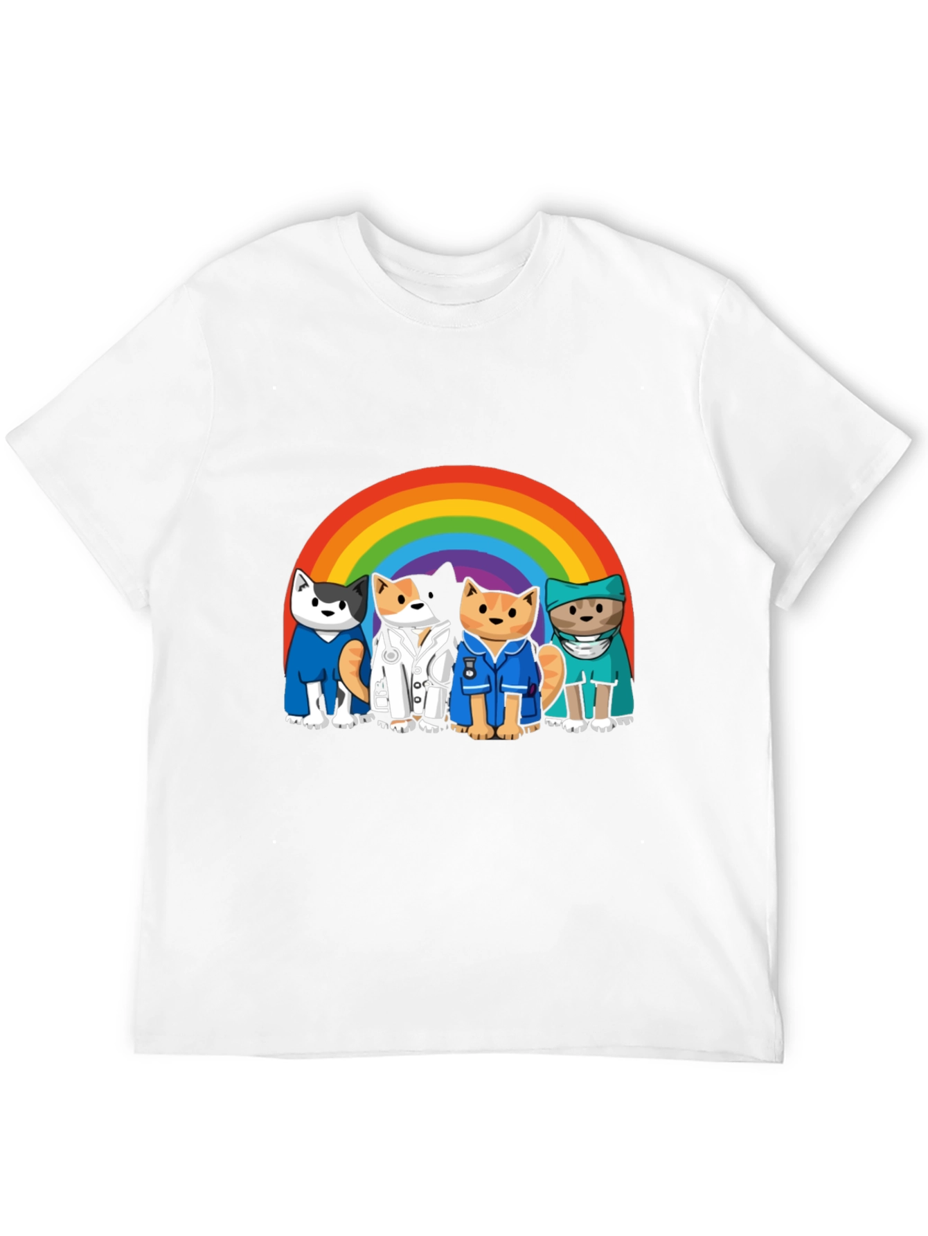 Rainbow Cats Medical Hero T-Shirt