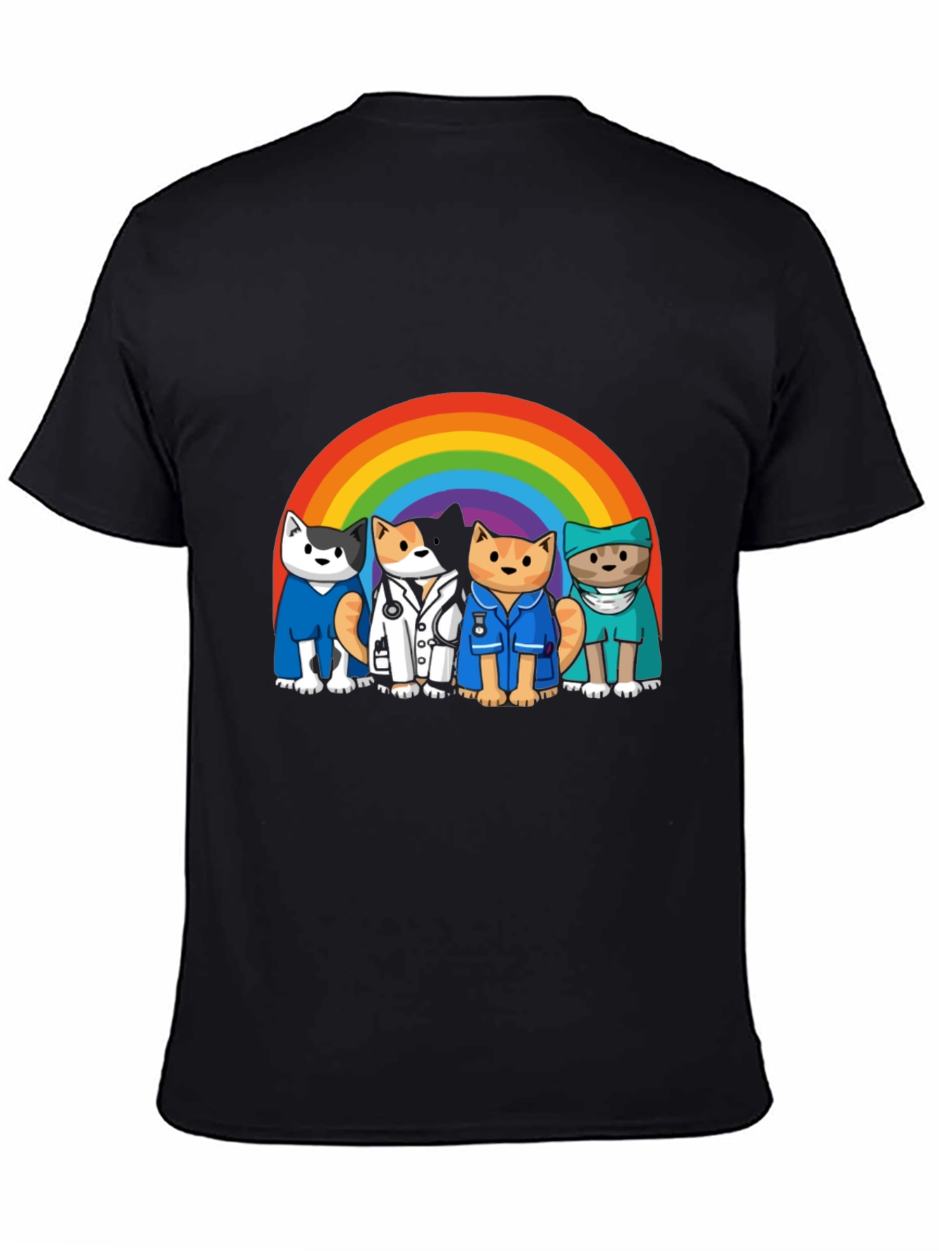 Rainbow Cats Medical Hero T-Shirt