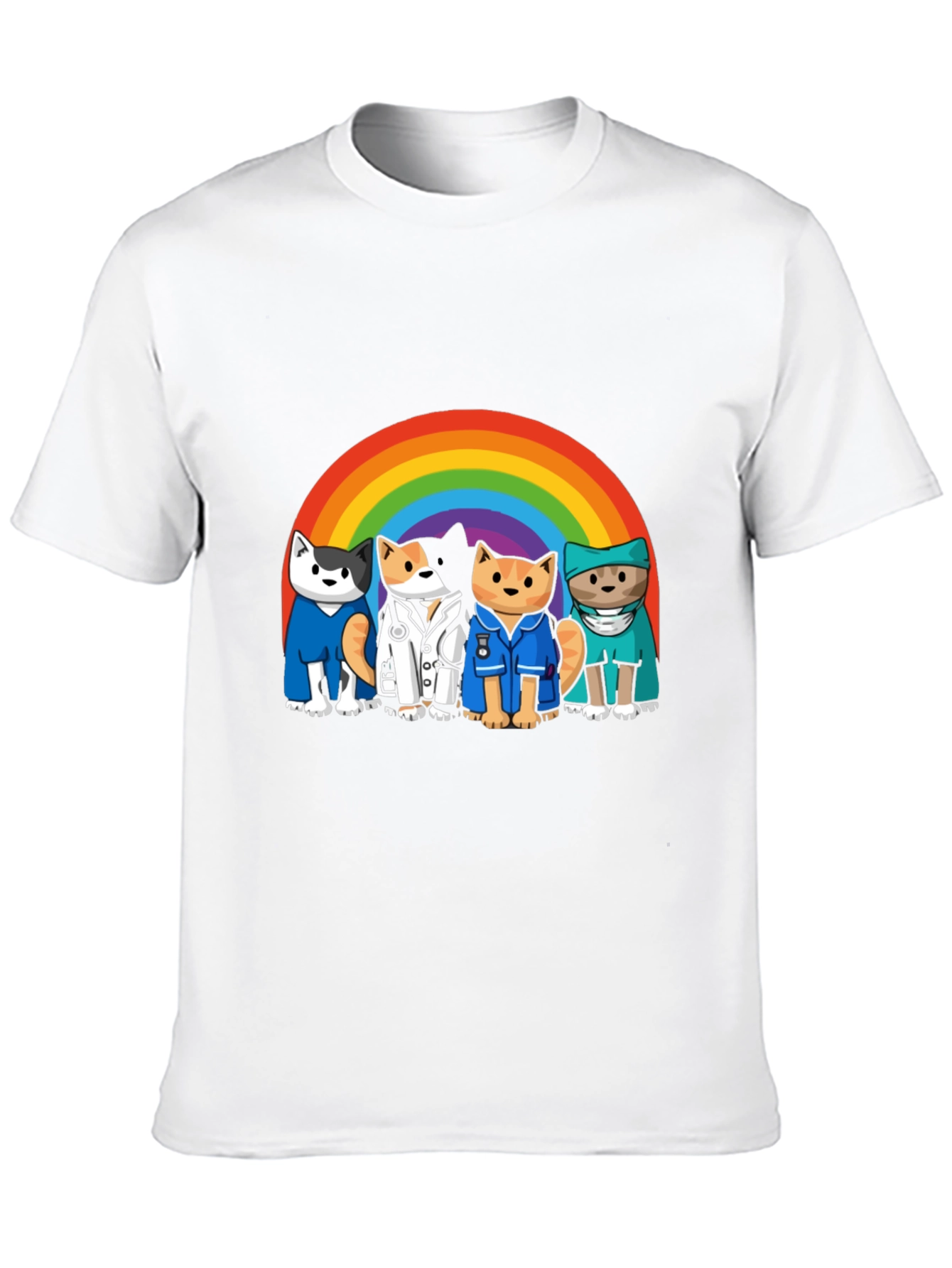 Rainbow Cats Medical Hero T-Shirt