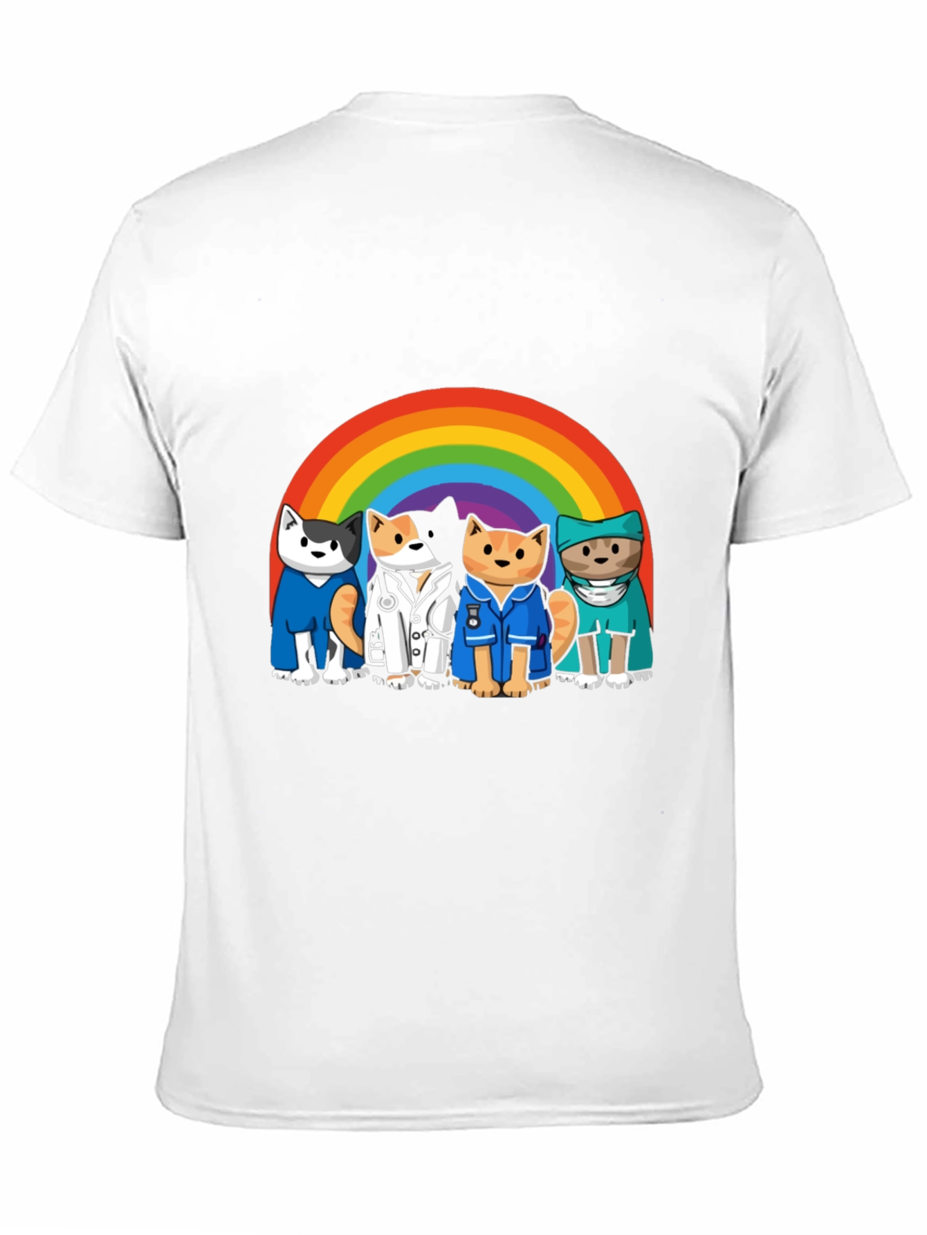 Rainbow Cats Medical Hero T-Shirt