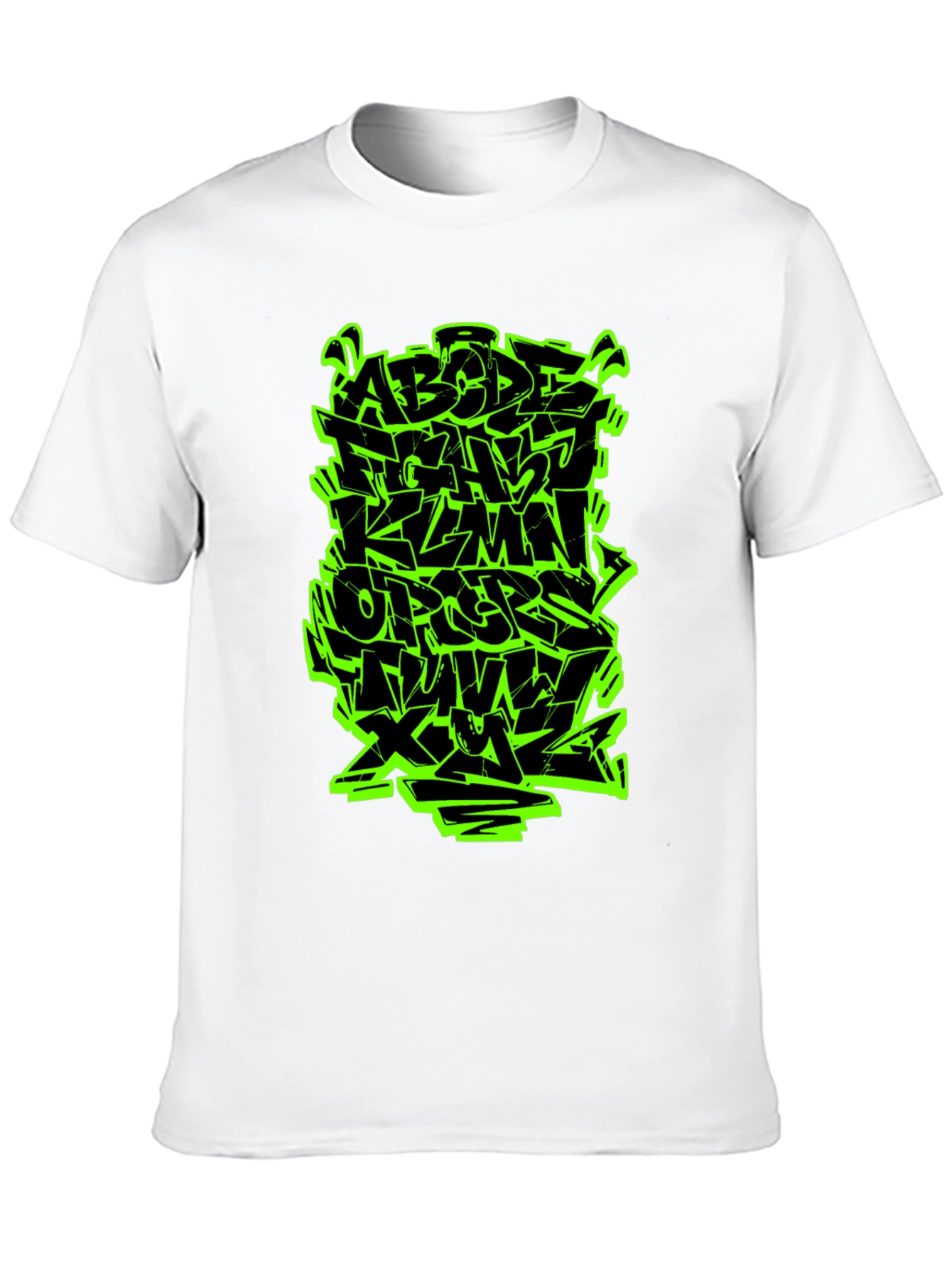 Graffiti Alphabet Black T-Shirt