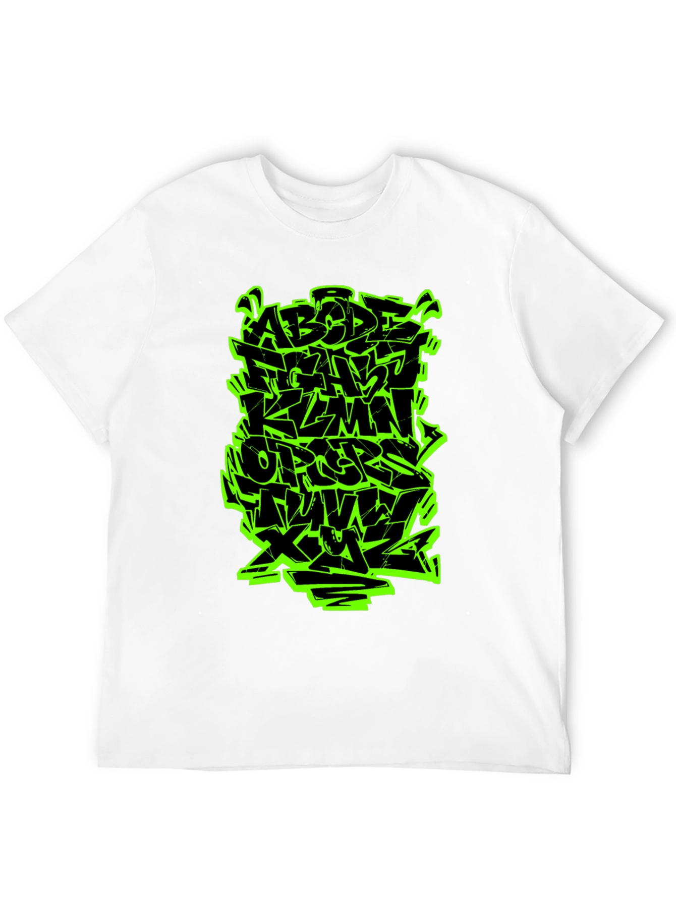 Graffiti Alphabet Black T-Shirt