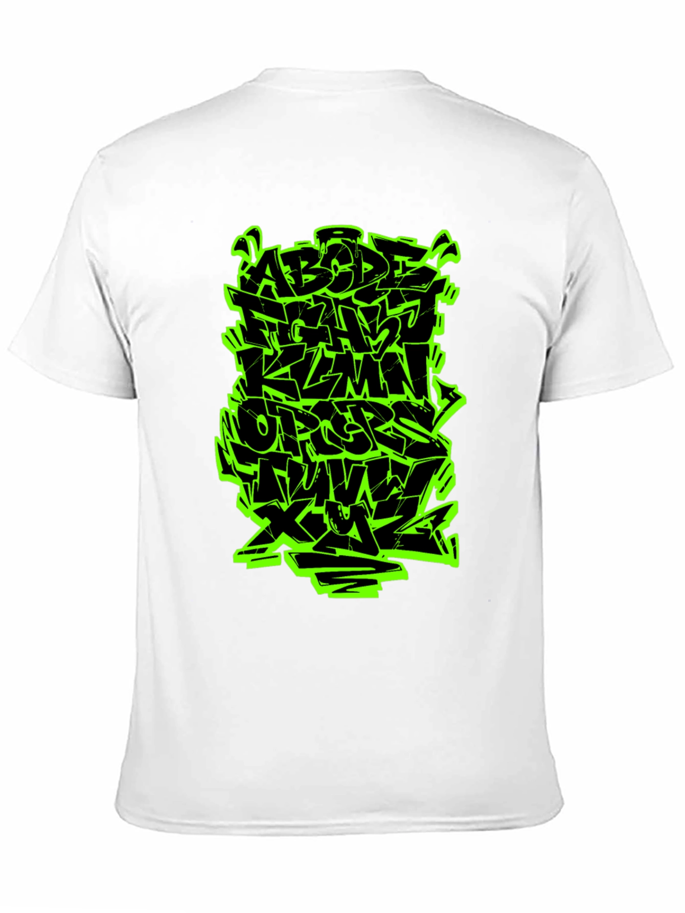 Graffiti Alphabet Black T-Shirt