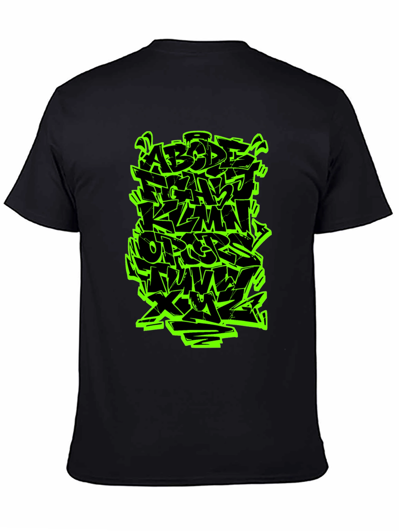 Graffiti Alphabet Black T-Shirt