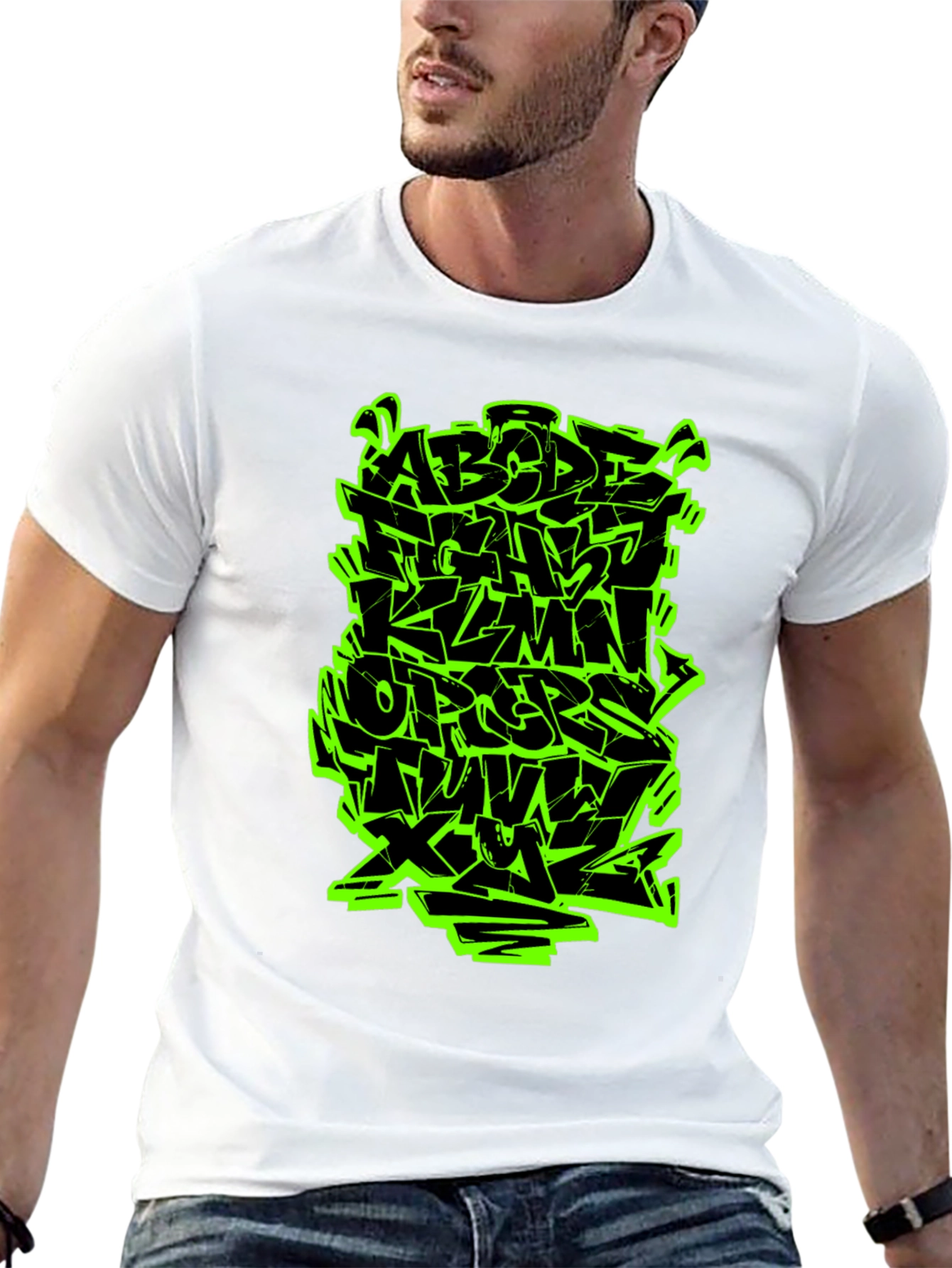 Graffiti Alphabet Black T-Shirt