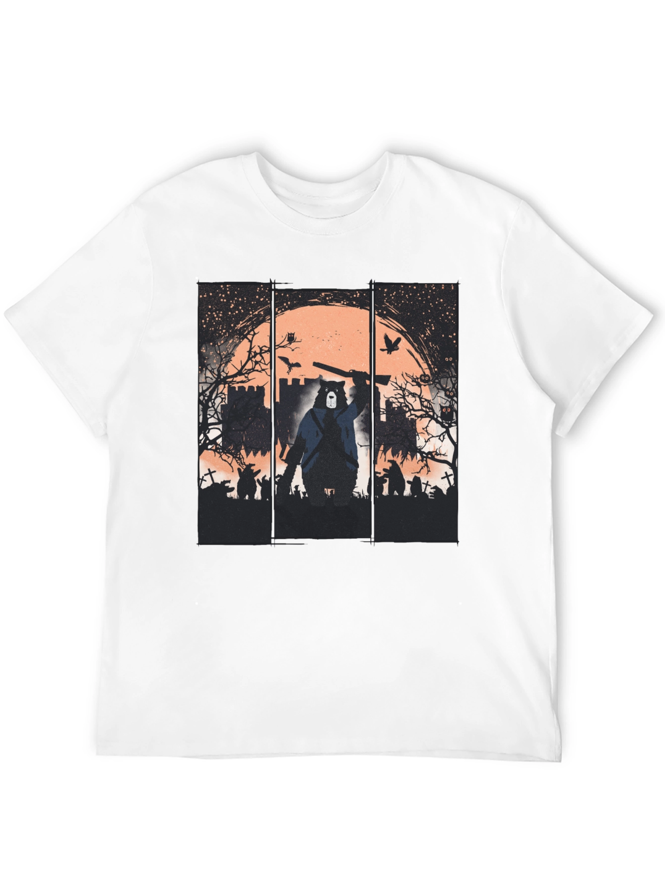 Zombie Hunter Bear Graphic Tee