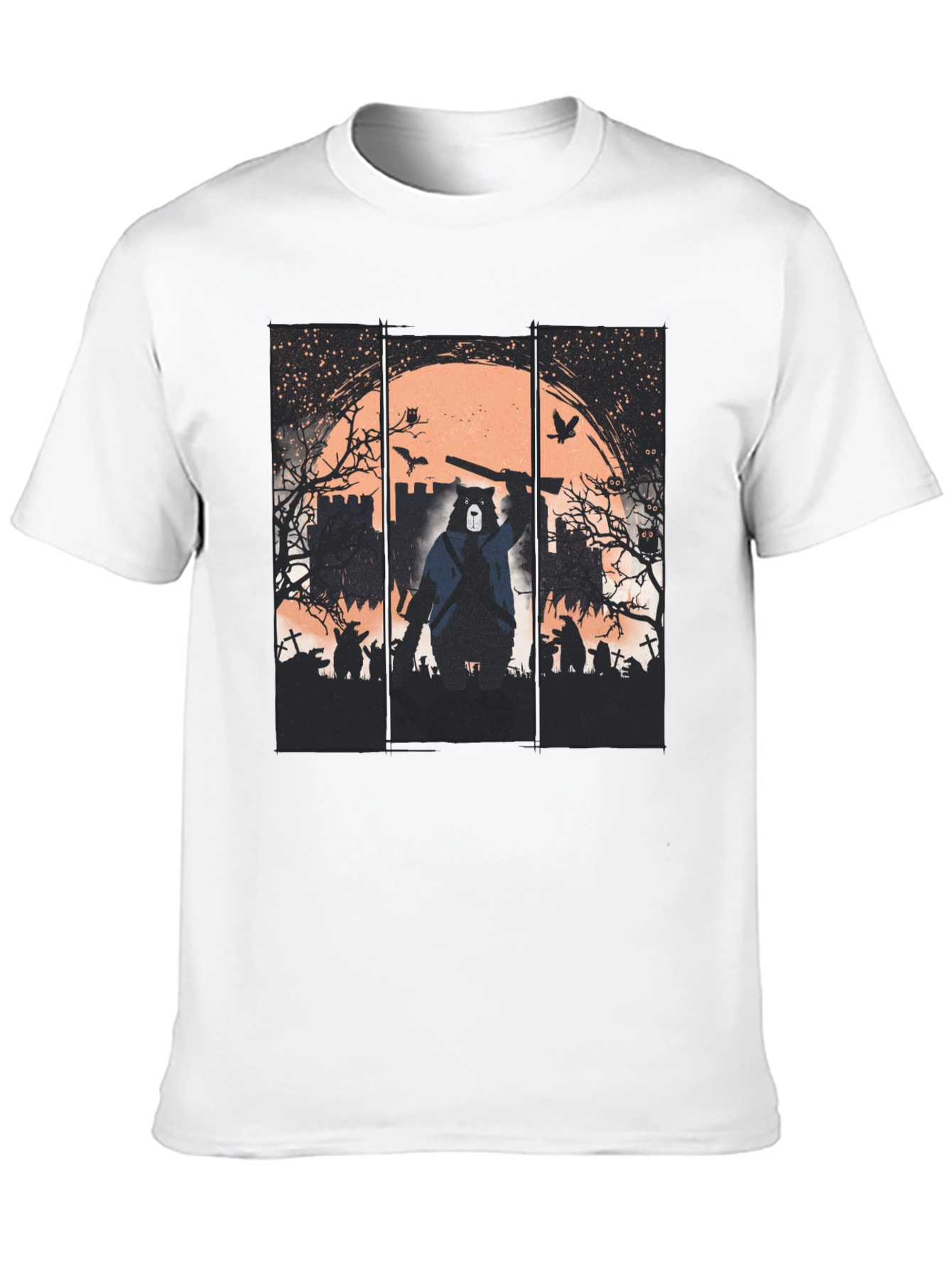 Zombie Hunter Bear Graphic Tee