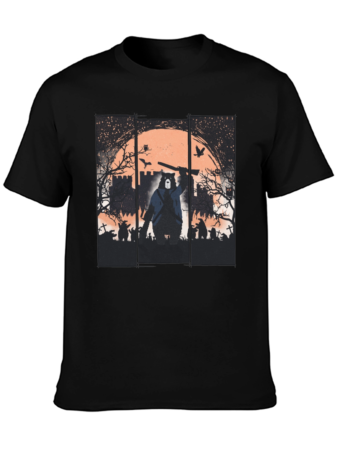 Zombie Hunter Bear Graphic Tee