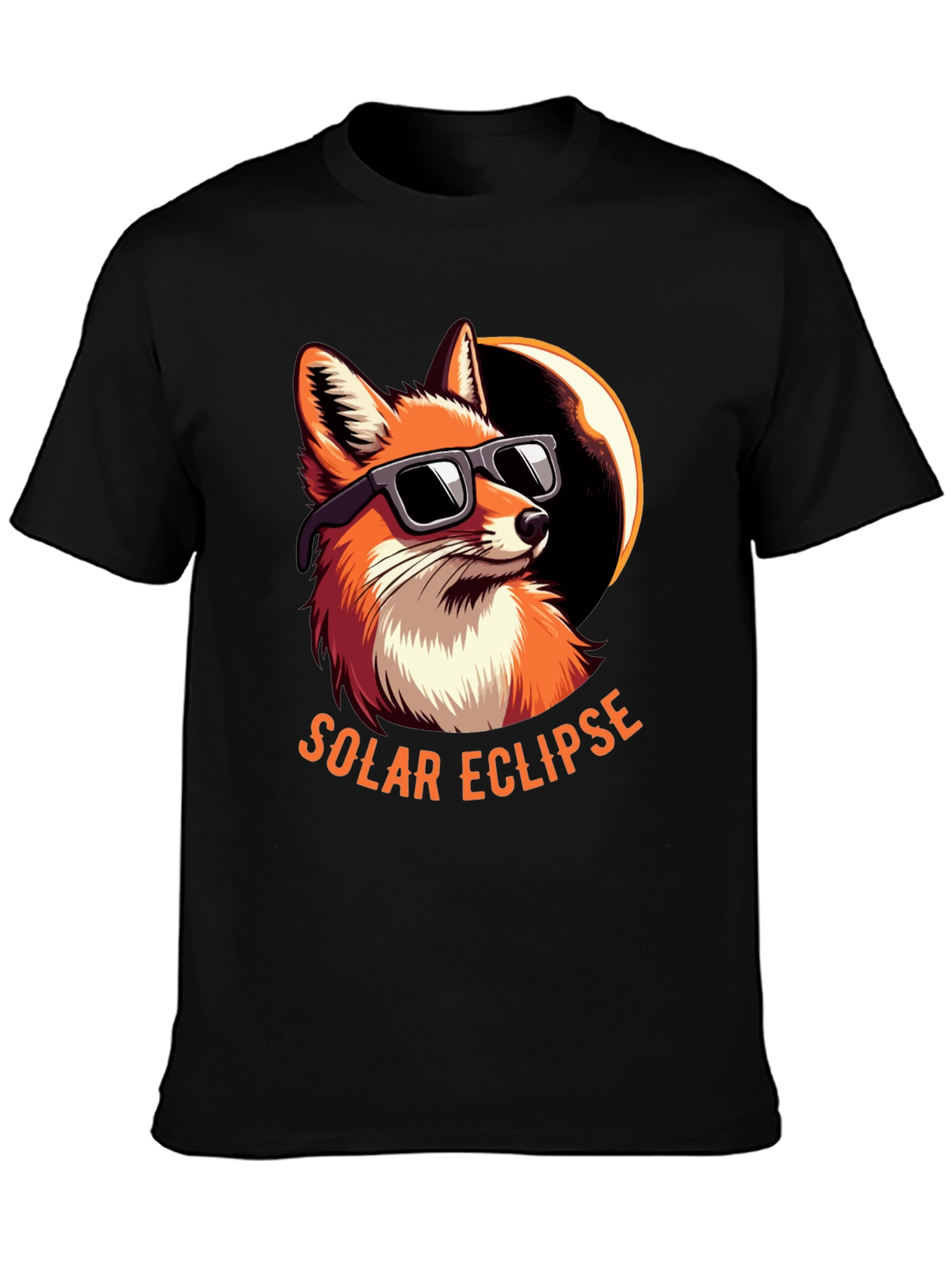 Solar Eclipse Fox Graphic Tee