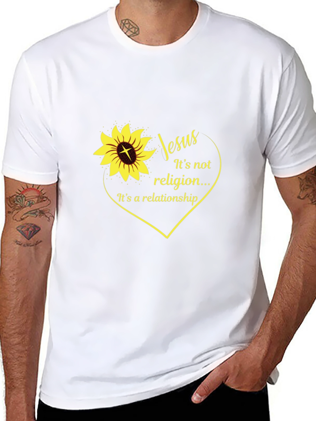 Jesus Sunflower Graphic T-Shirt