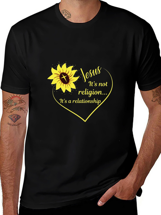 Jesus Sunflower Graphic T-Shirt