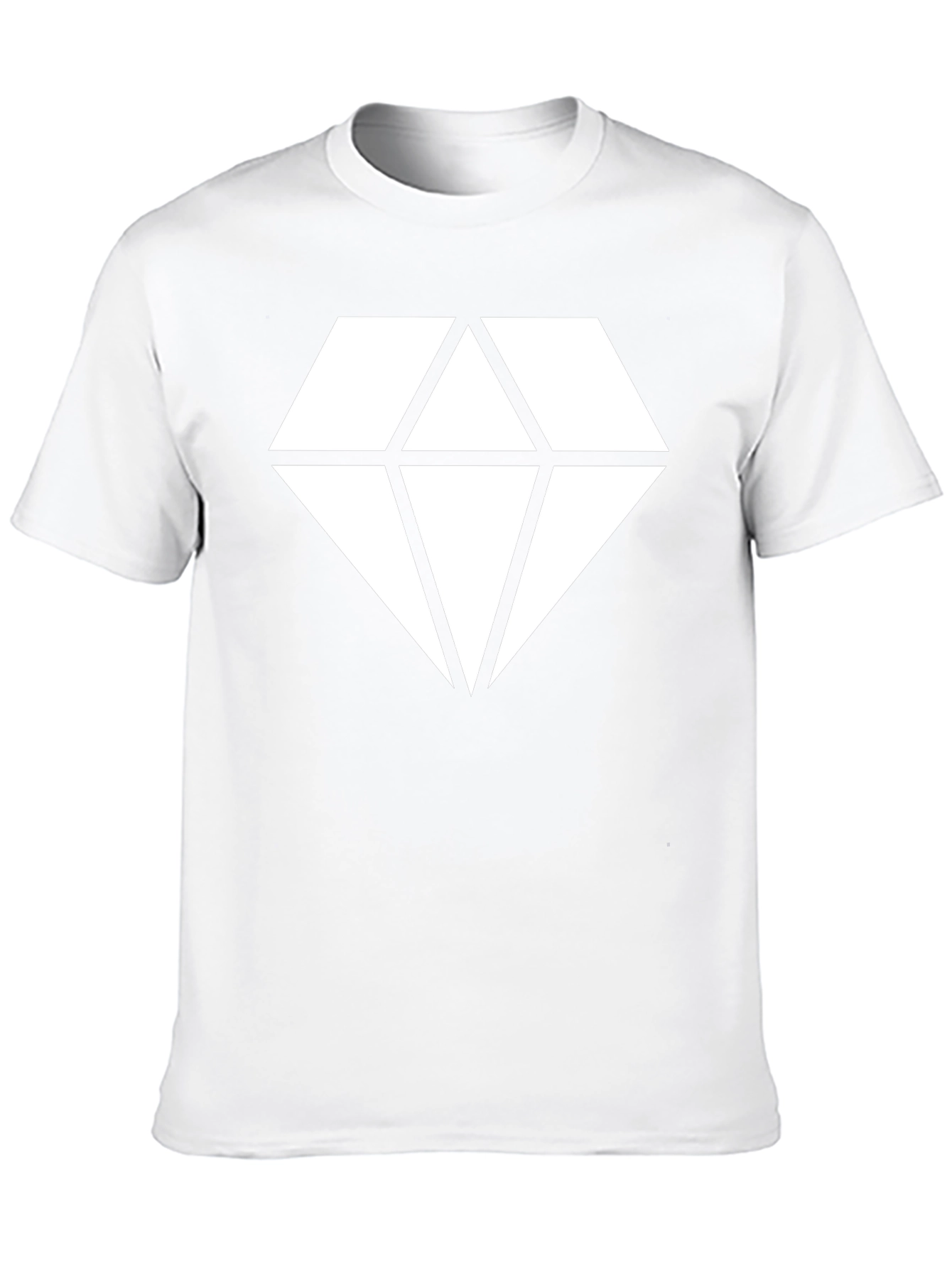 Black T-Shirt with Geometric Diamond Graphic