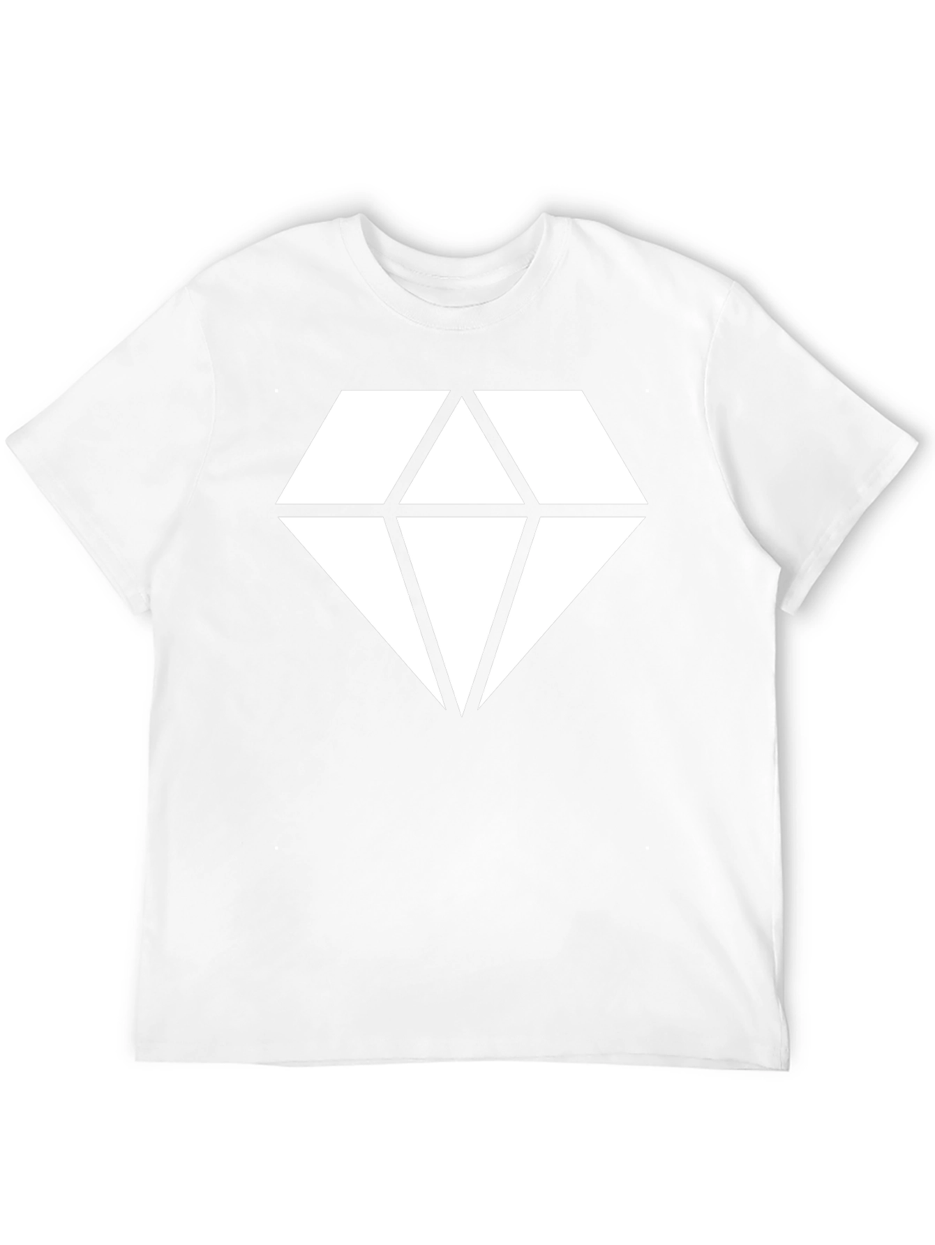 Black T-Shirt with Geometric Diamond Graphic