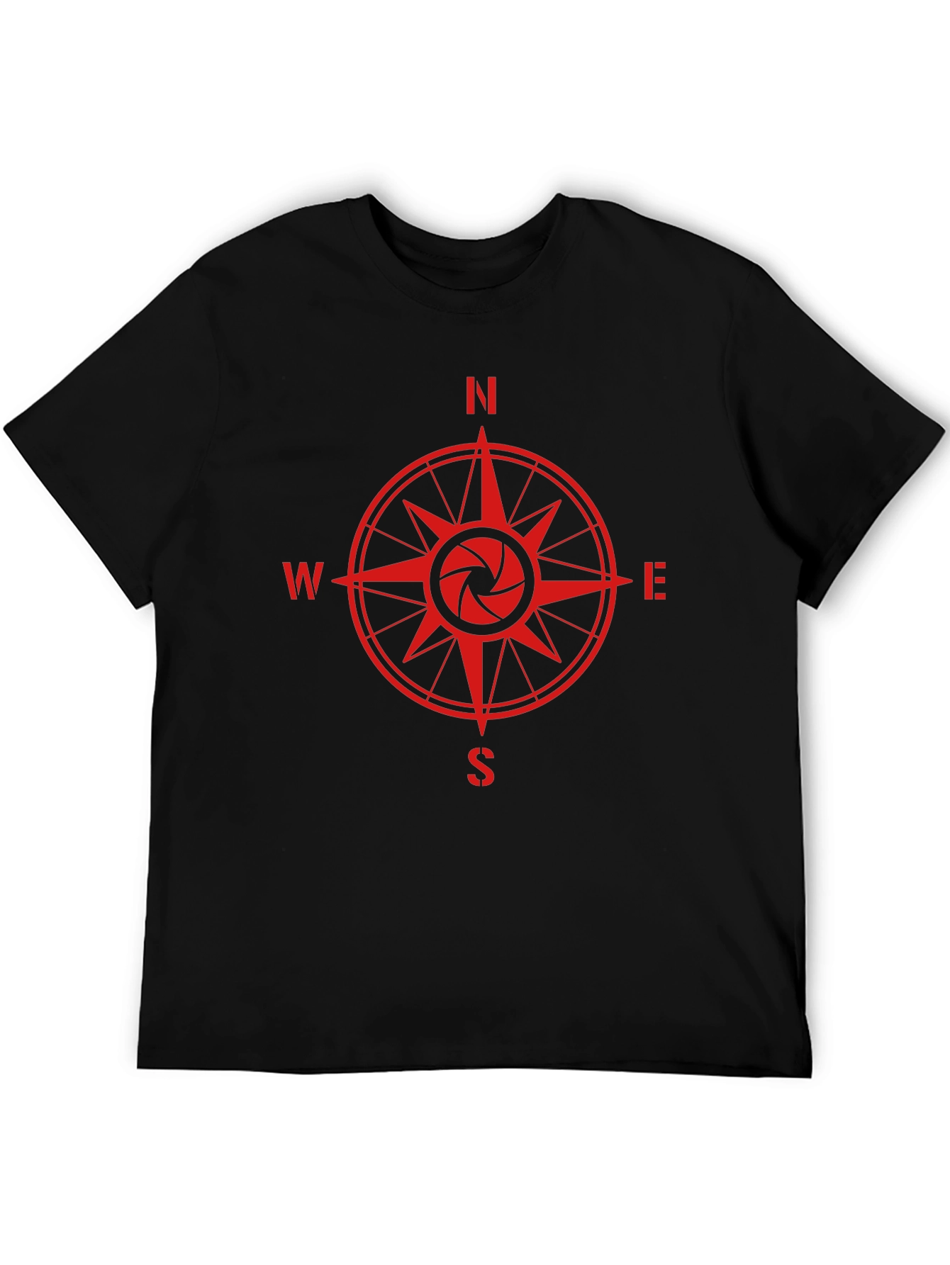 Compass Rose Camera Shutter Graphic T-Shirt
