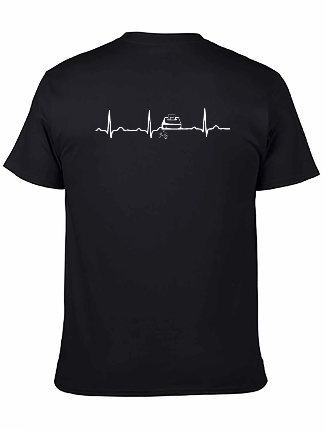 Gamer Heartbeat T-Shirt - Black Graphic Tee