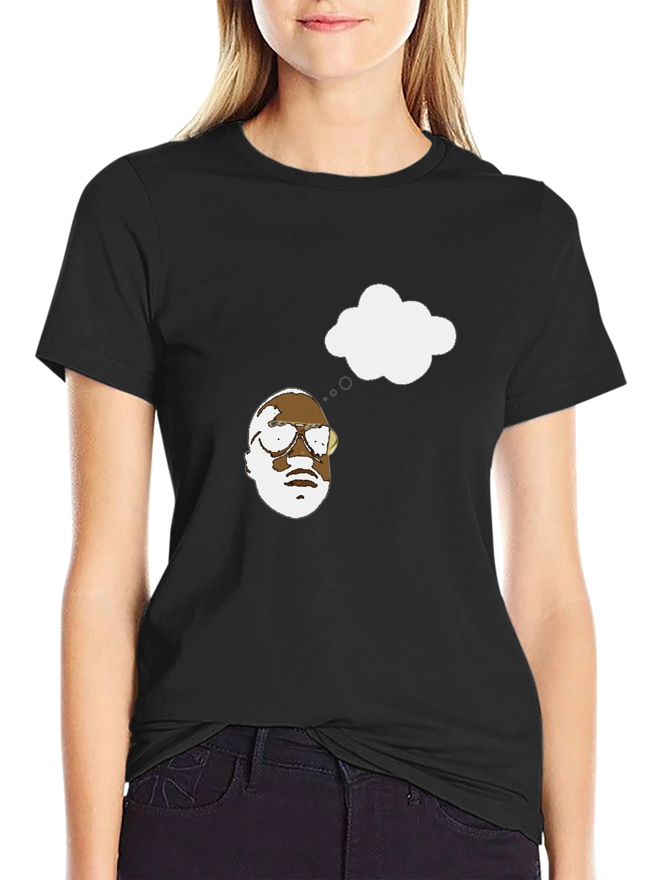 Thinking Man Graphic Black T-Shirt