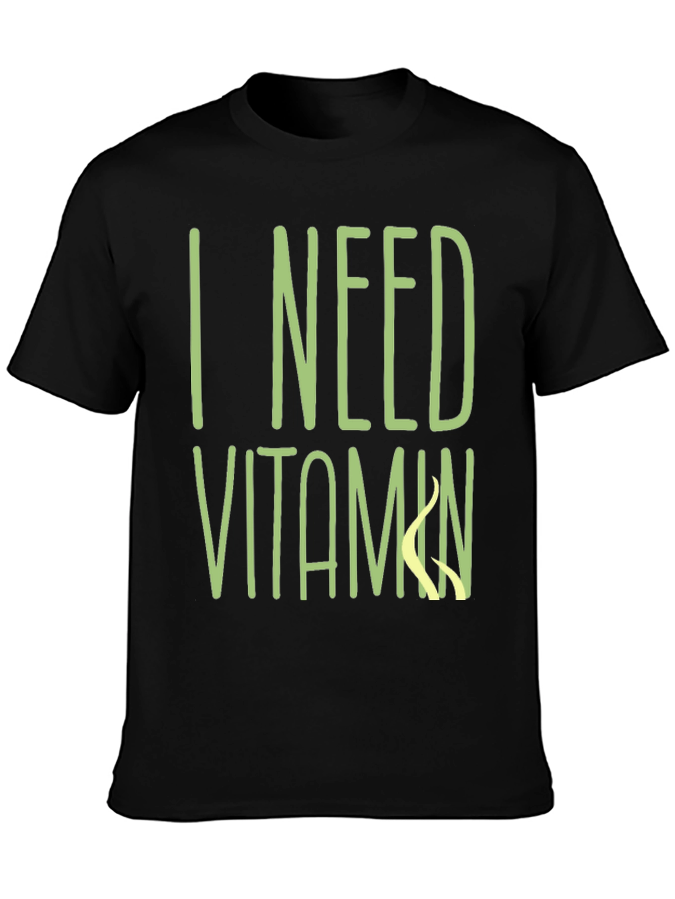 I Need Vitamin Sea T-Shirt - Black Cotton Tee
