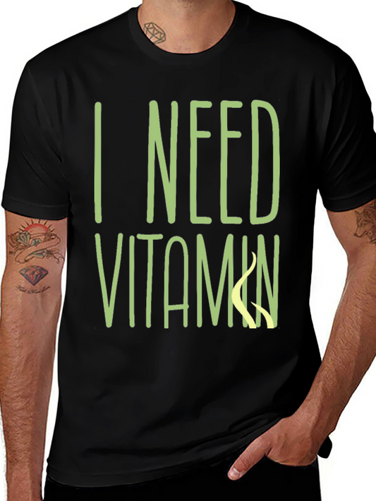 I Need Vitamin Sea T-Shirt - Black Cotton Tee