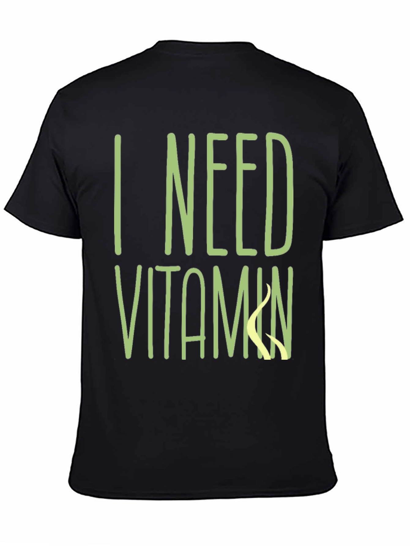 I Need Vitamin Sea T-Shirt - Black Cotton Tee