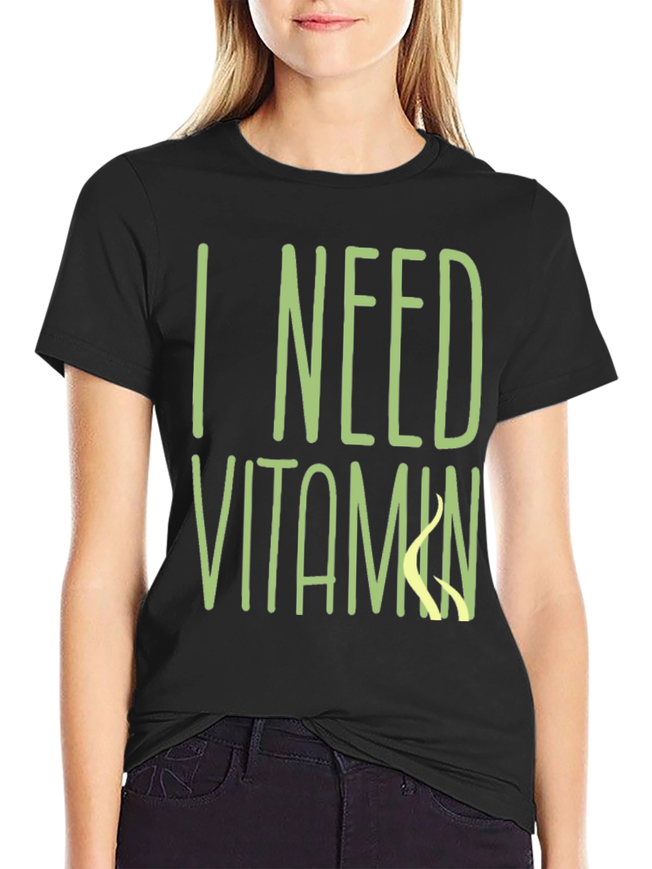 I Need Vitamin Sea T-Shirt - Black Cotton Tee