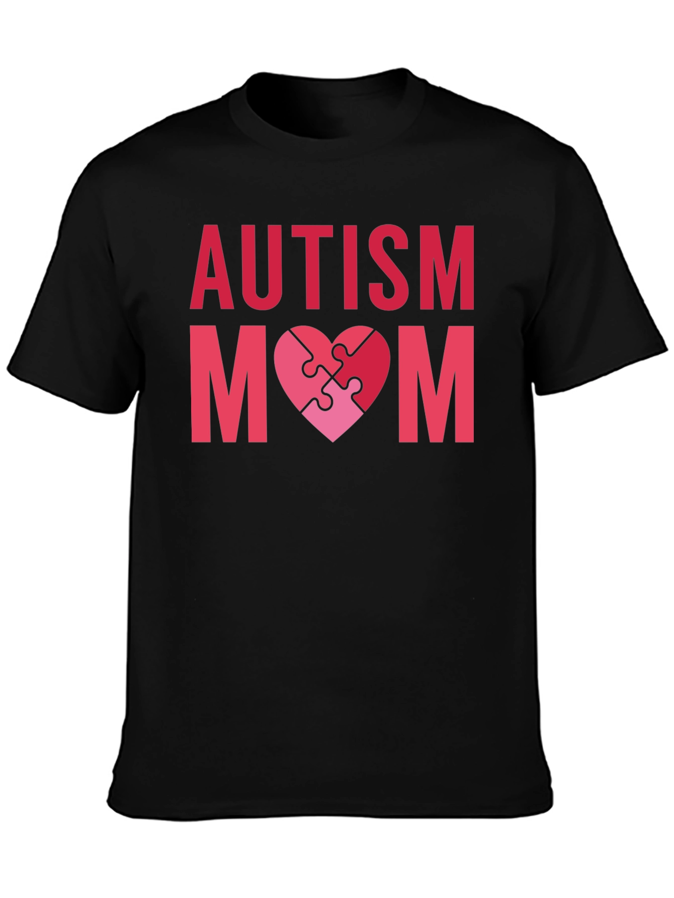 Autism Mom Puzzle Heart Graphic Tee