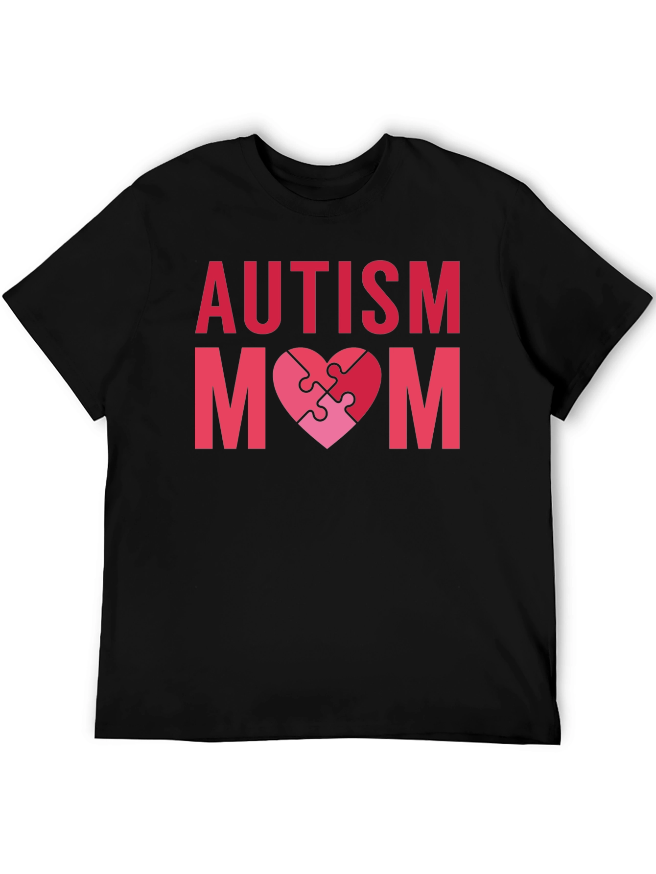 Autism Mom Puzzle Heart Graphic Tee