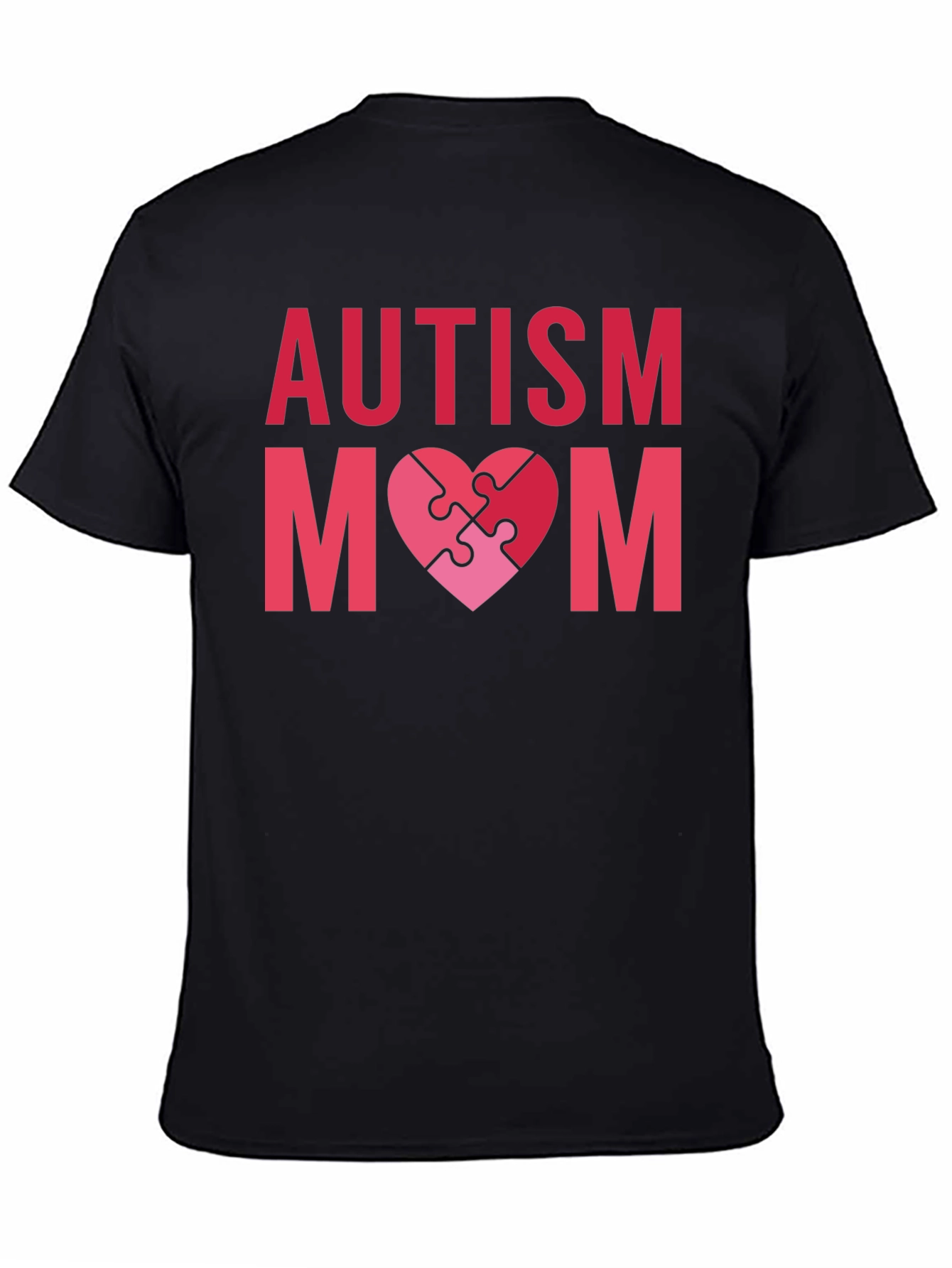 Autism Mom Puzzle Heart Graphic Tee