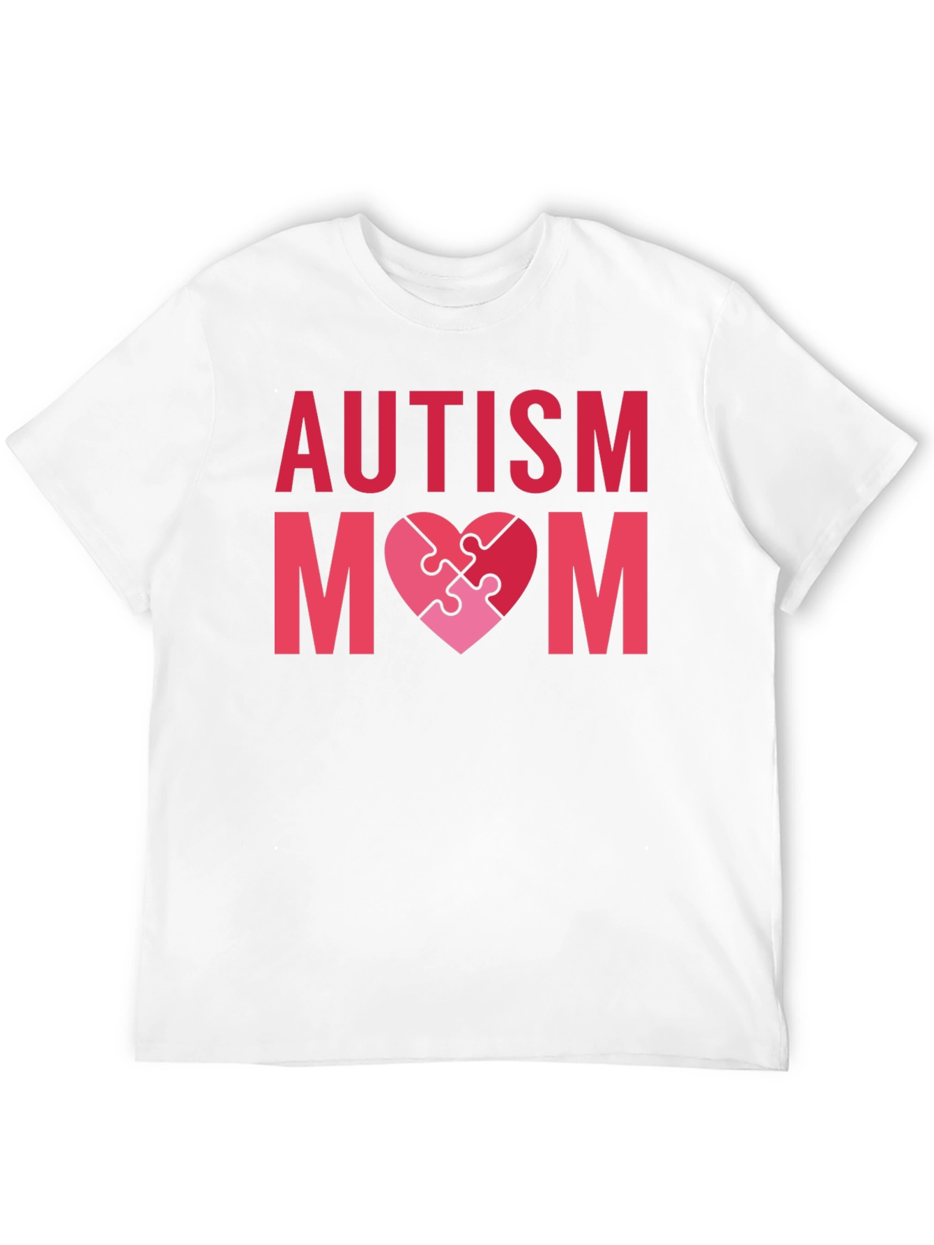 Autism Mom Puzzle Heart Graphic Tee