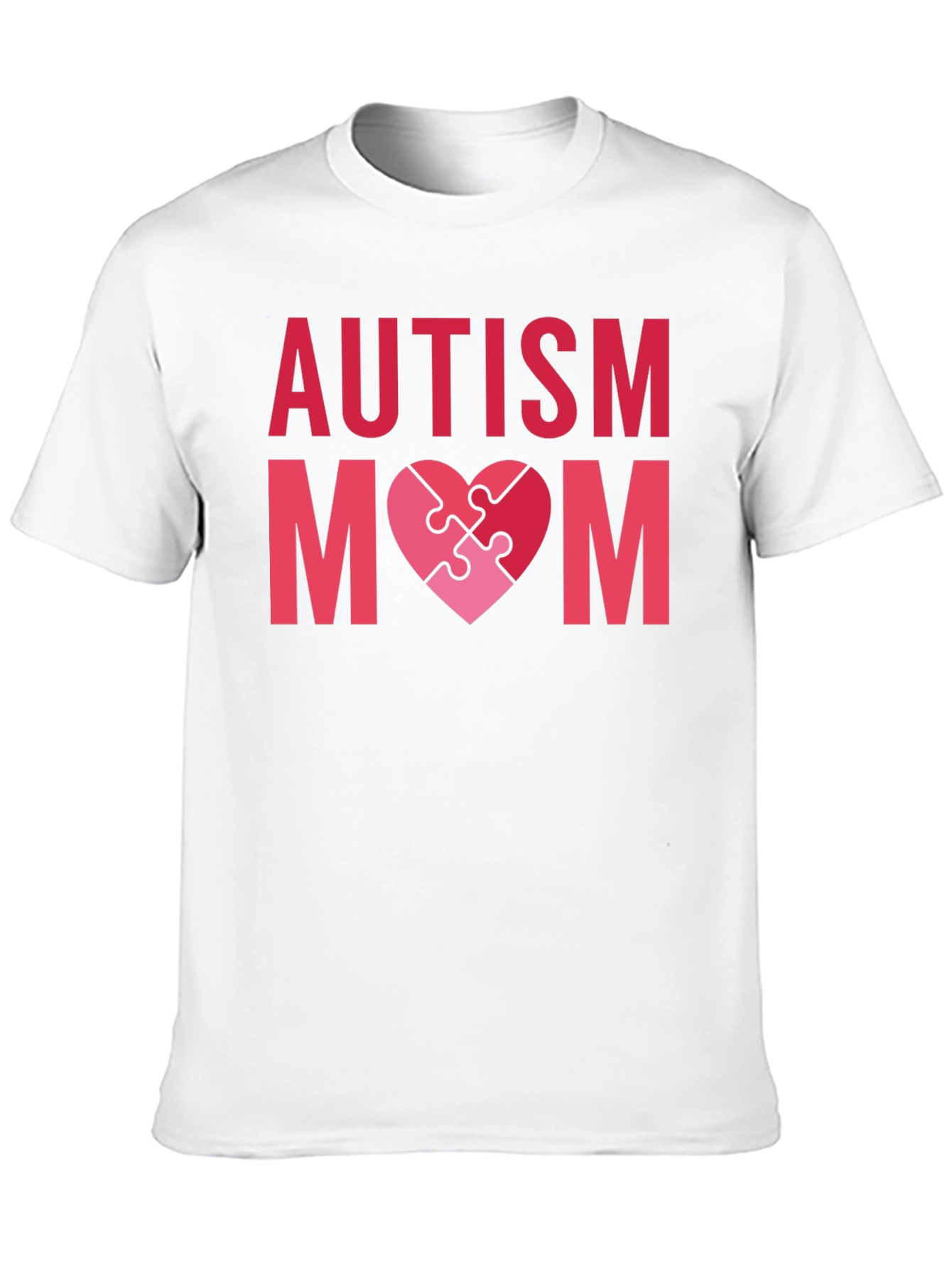 Autism Mom Puzzle Heart Graphic Tee
