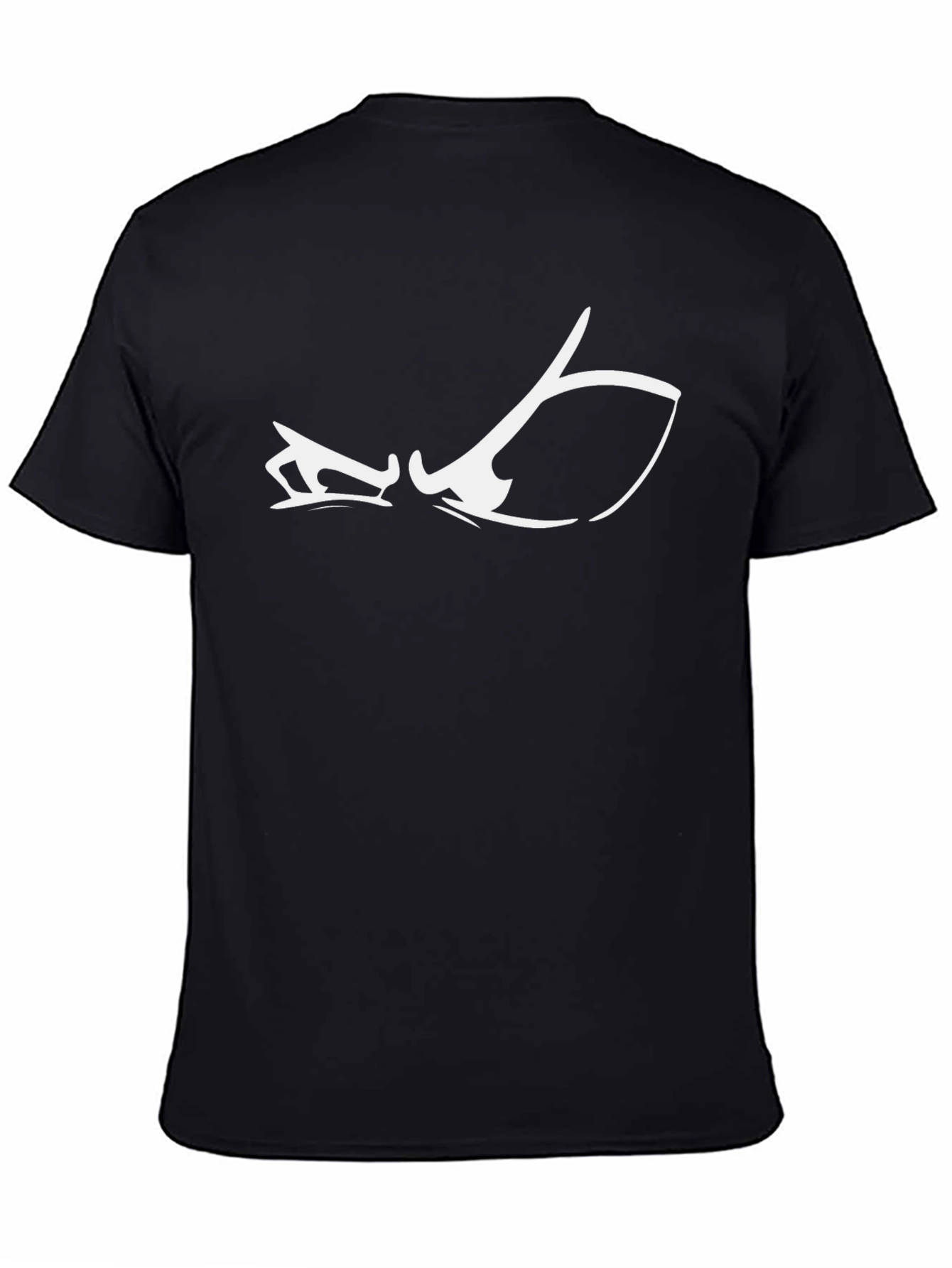Black T-Shirt with Graphic Eye Design