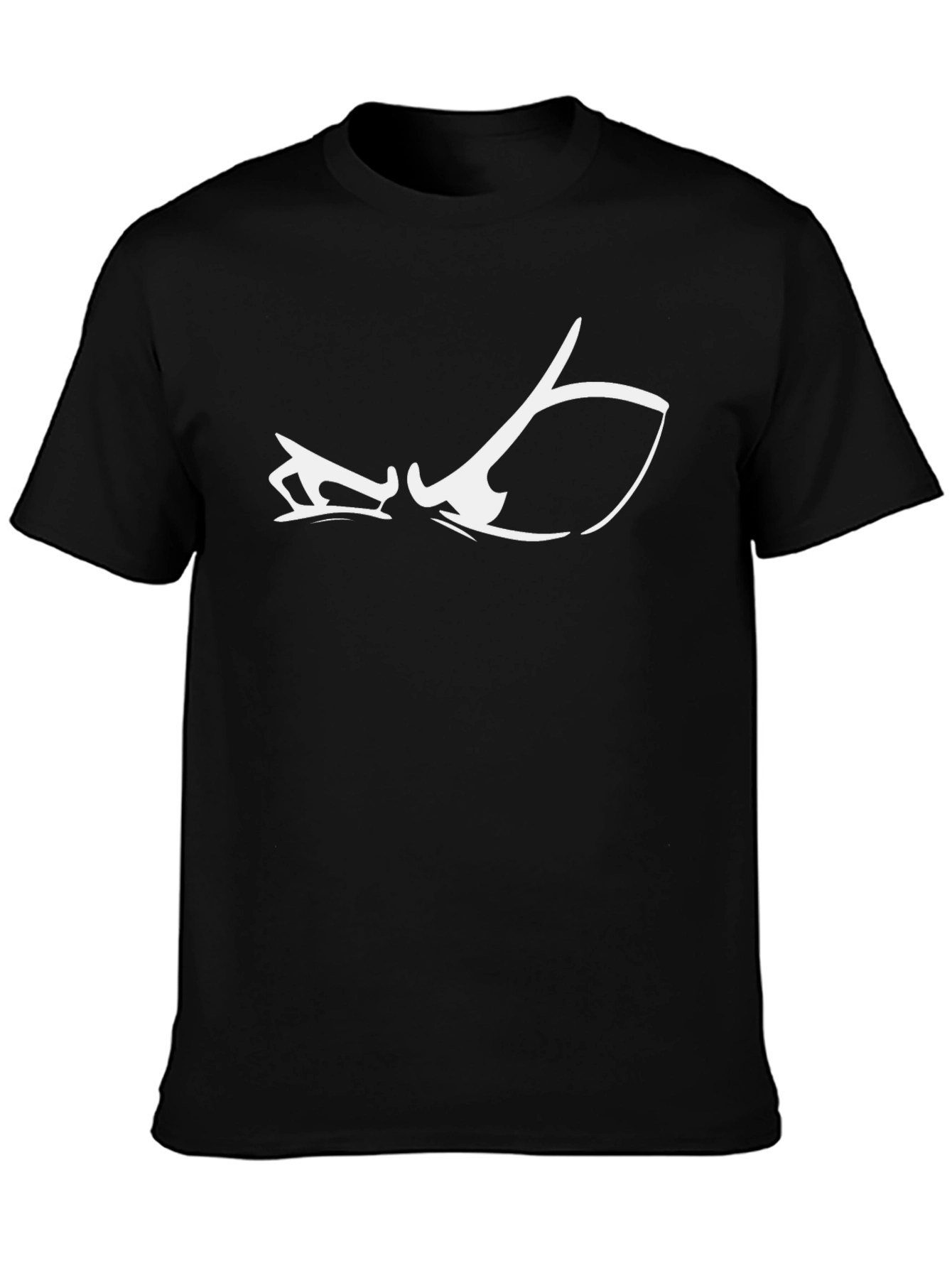 Black T-Shirt with Graphic Eye Design