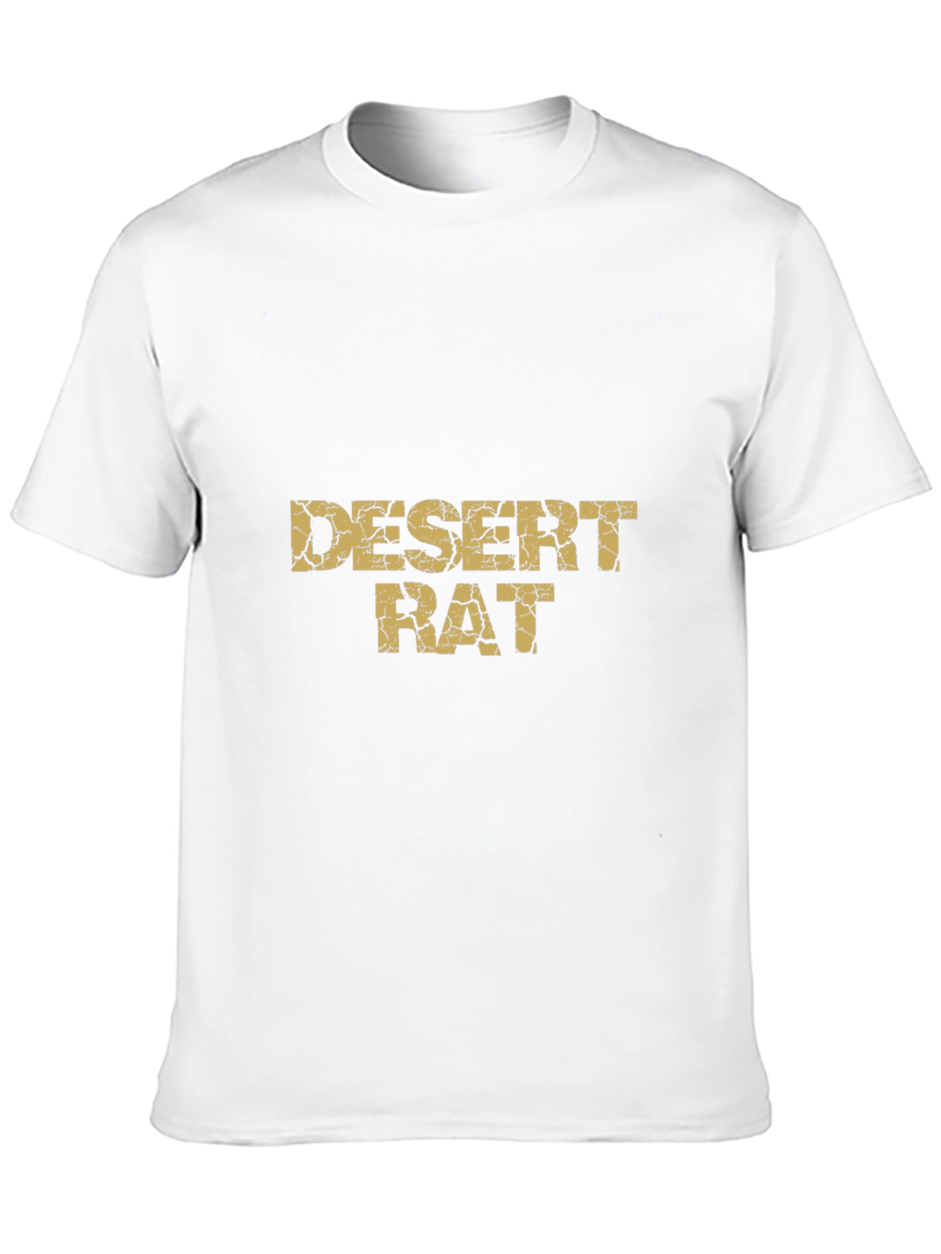 Desert Rat Graphic Tee - Black Cotton Casual T-Shirt