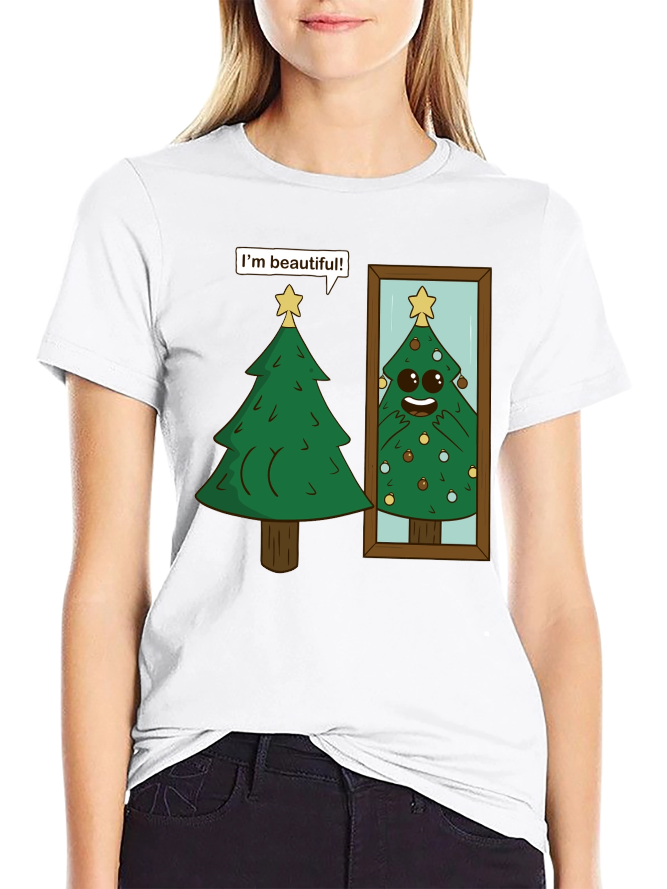 Funny Christmas Tree Im Beautiful T-Shirt