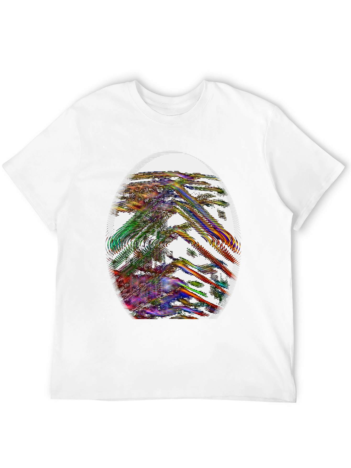 Abstract Graphic Print Crew Neck T-Shirt