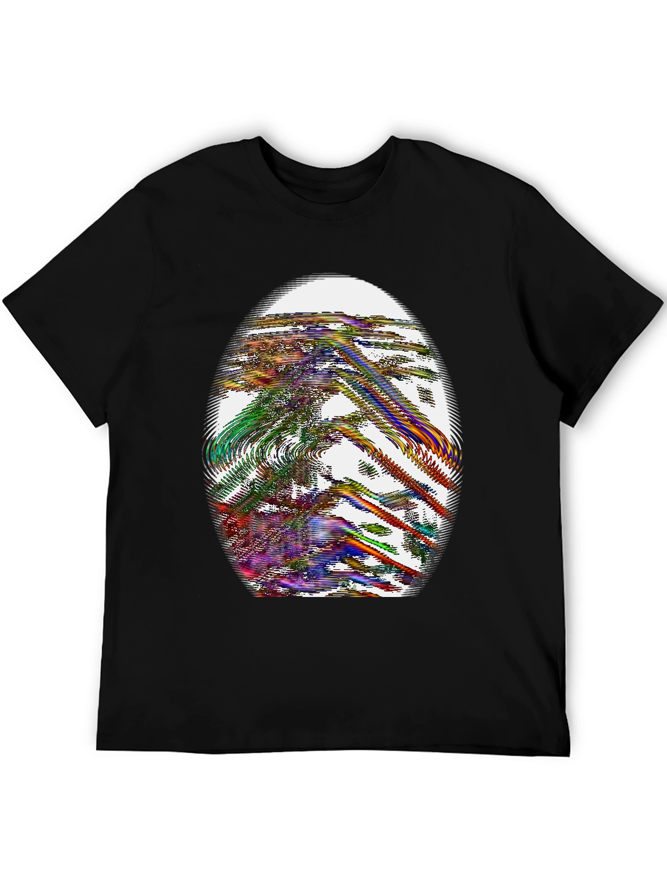 Abstract Graphic Print Crew Neck T-Shirt