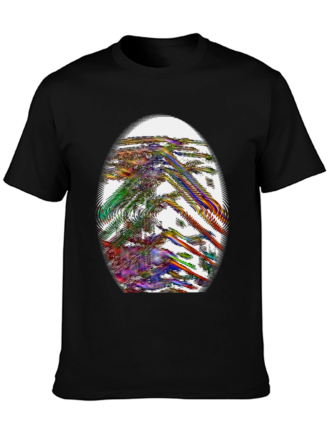 Abstract Graphic Print Crew Neck T-Shirt