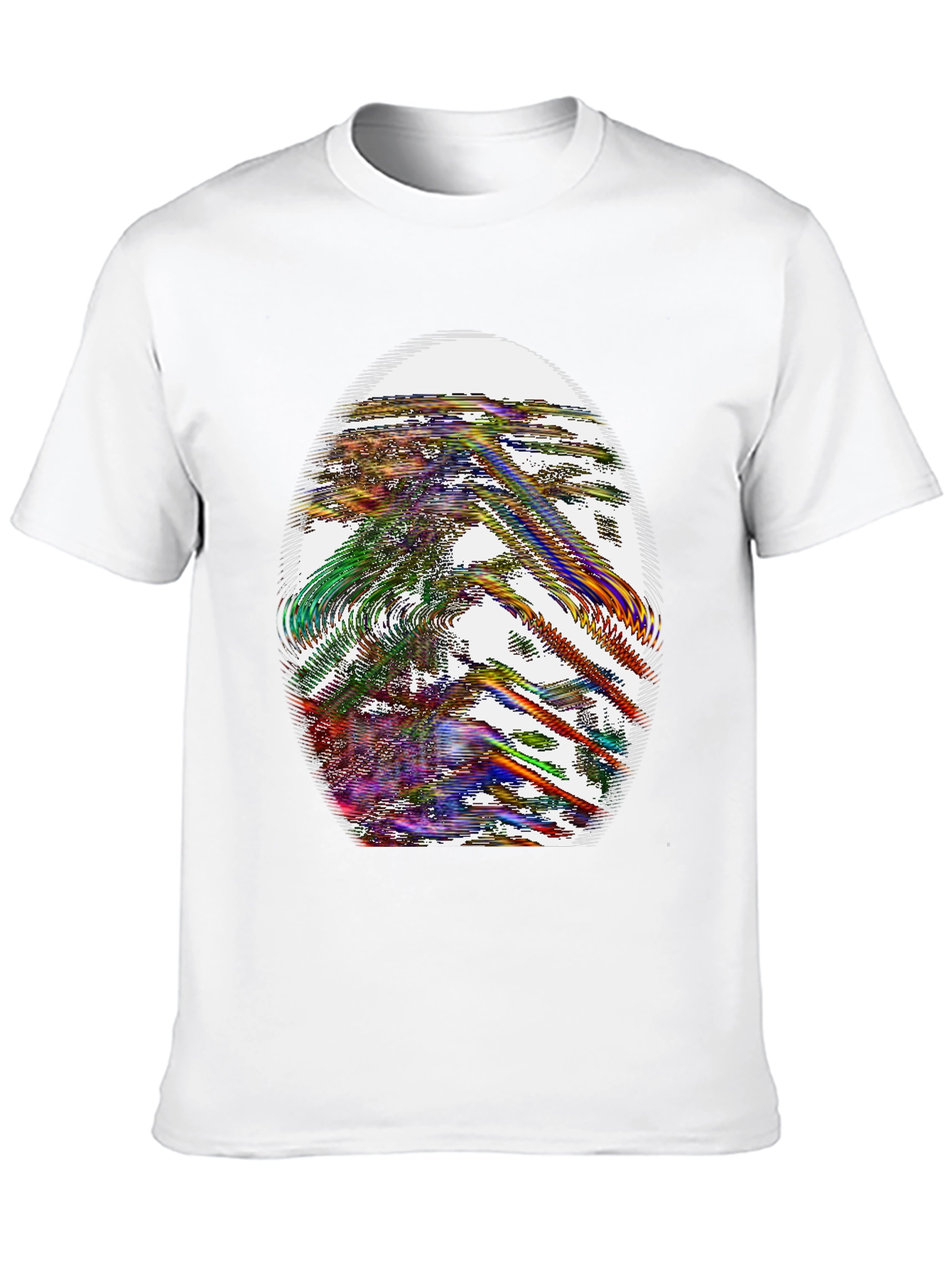 Abstract Graphic Print Crew Neck T-Shirt