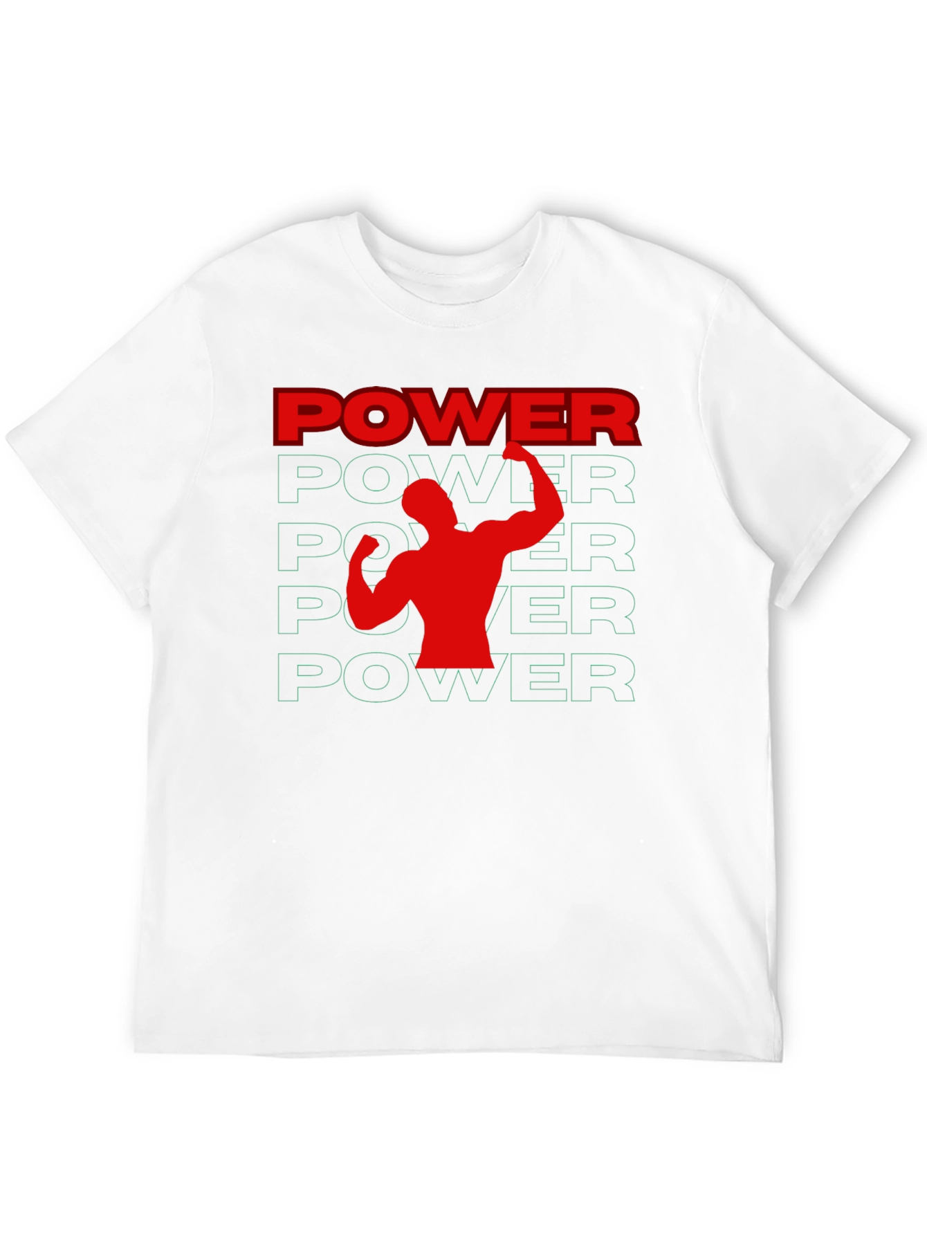 Power Graphic Tee - Black Cotton Gym Shirt