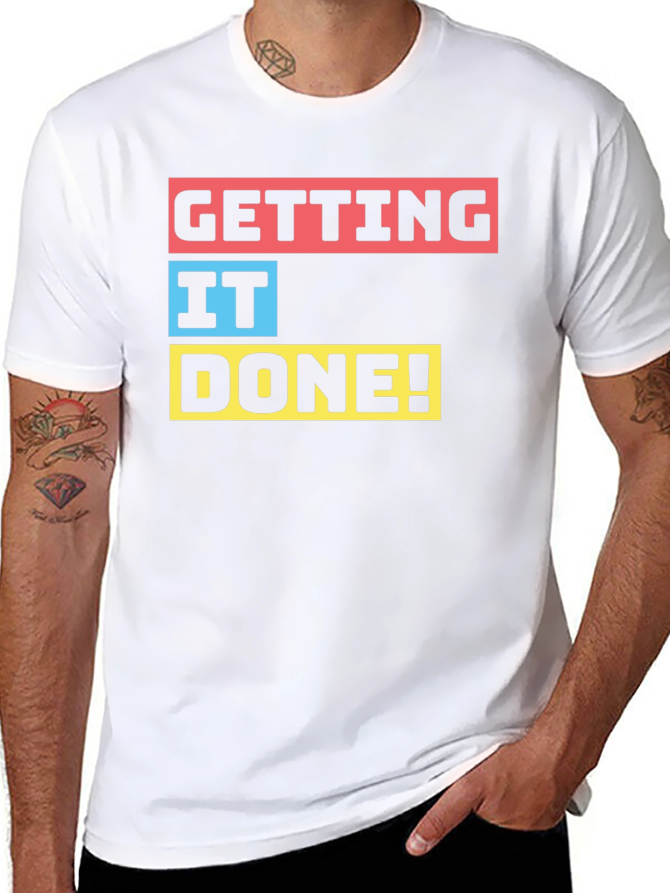 Getting It Done! Black Graphic T-Shirt