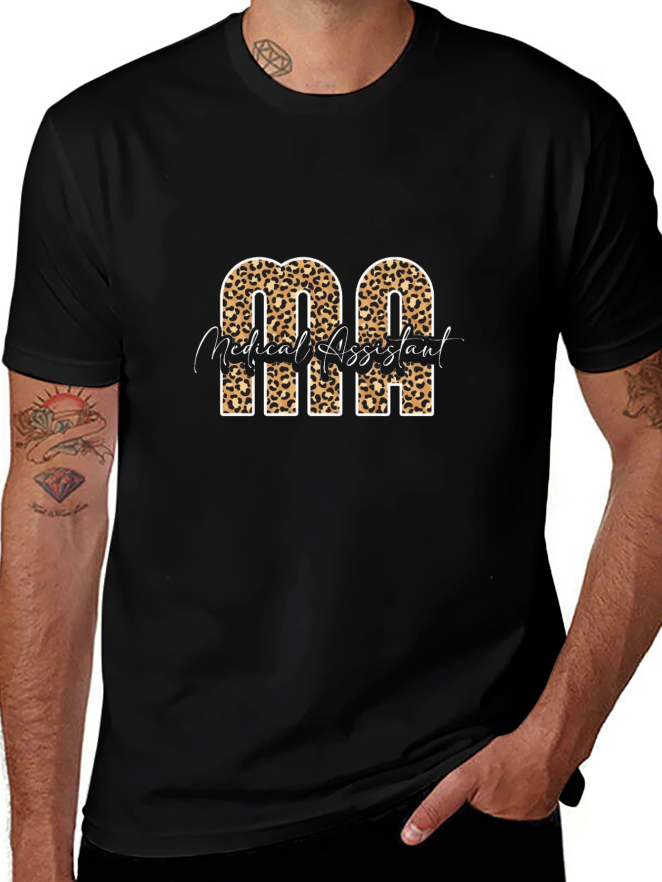 Leopard Print Medical Assistant T-Shirt
