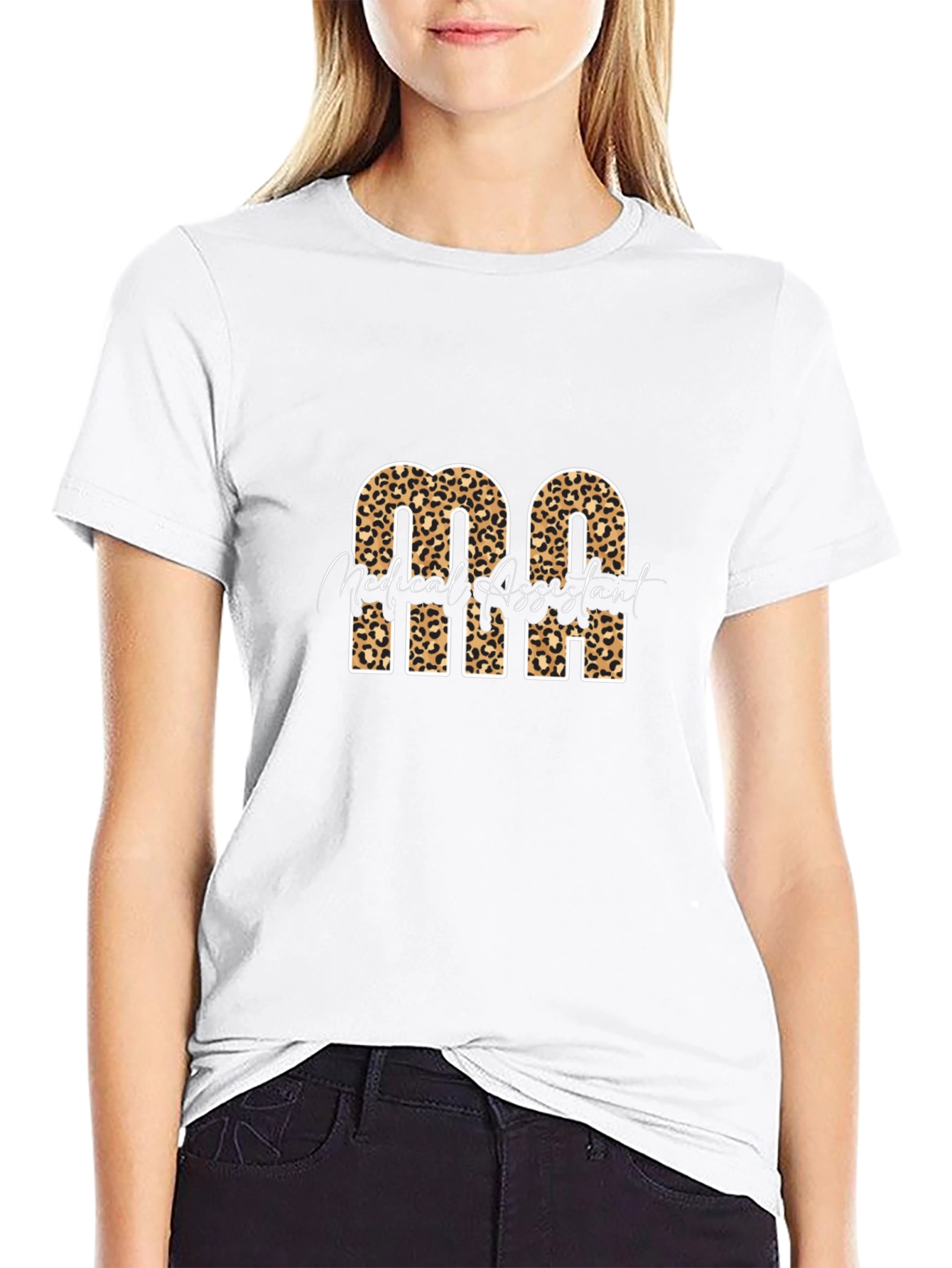 Leopard Print Medical Assistant T-Shirt
