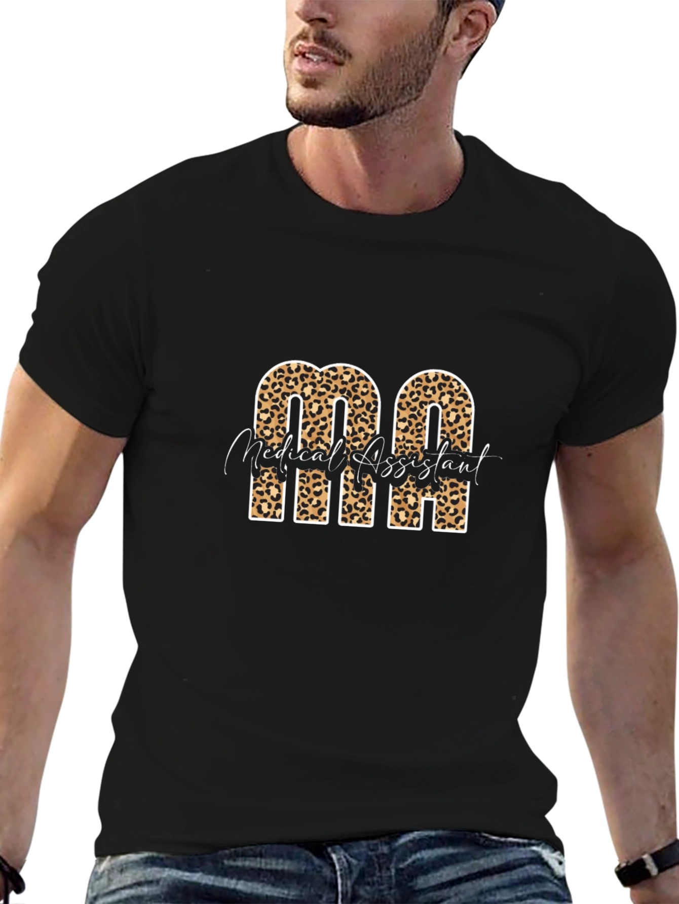 Leopard Print Medical Assistant T-Shirt