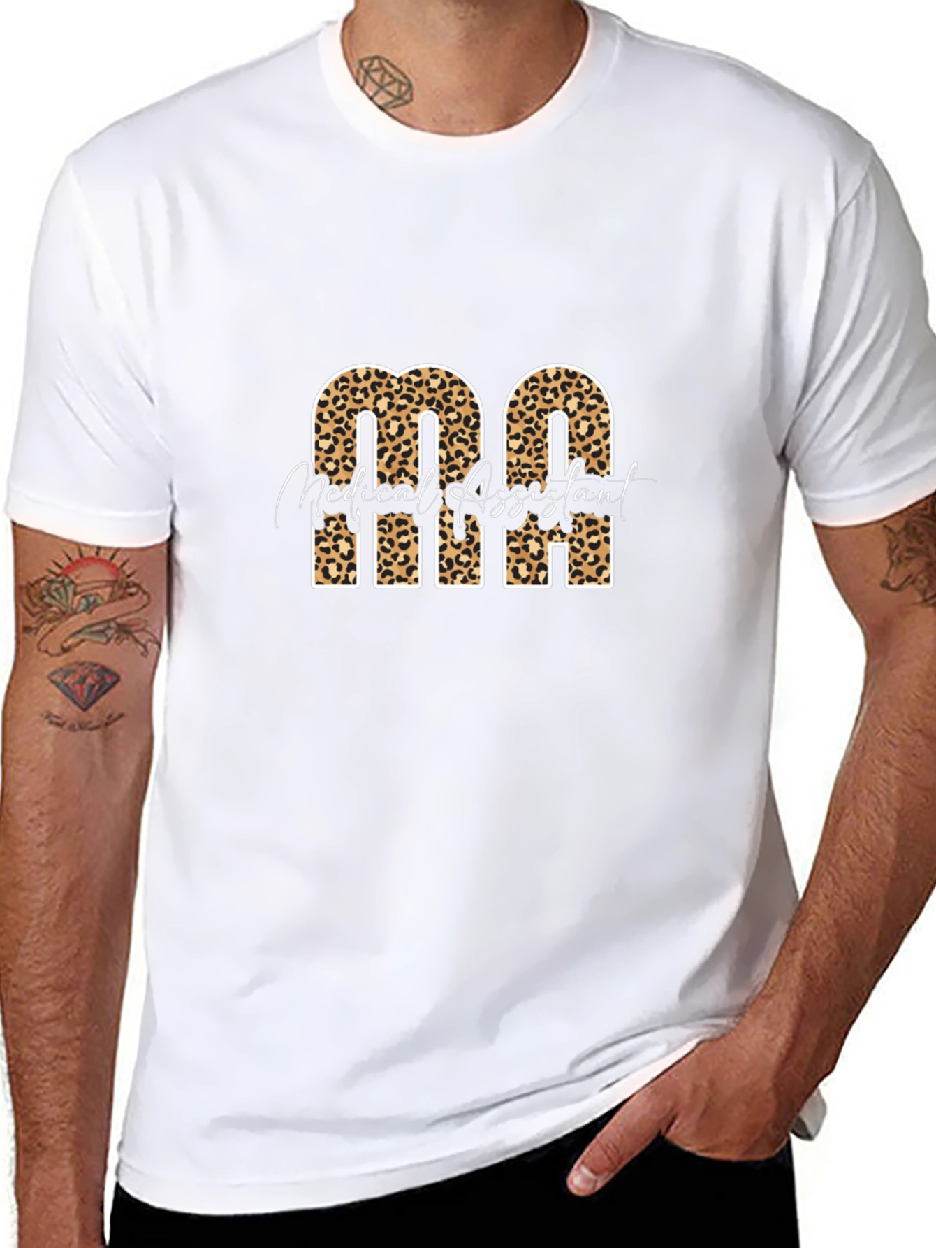 Leopard Print Medical Assistant T-Shirt