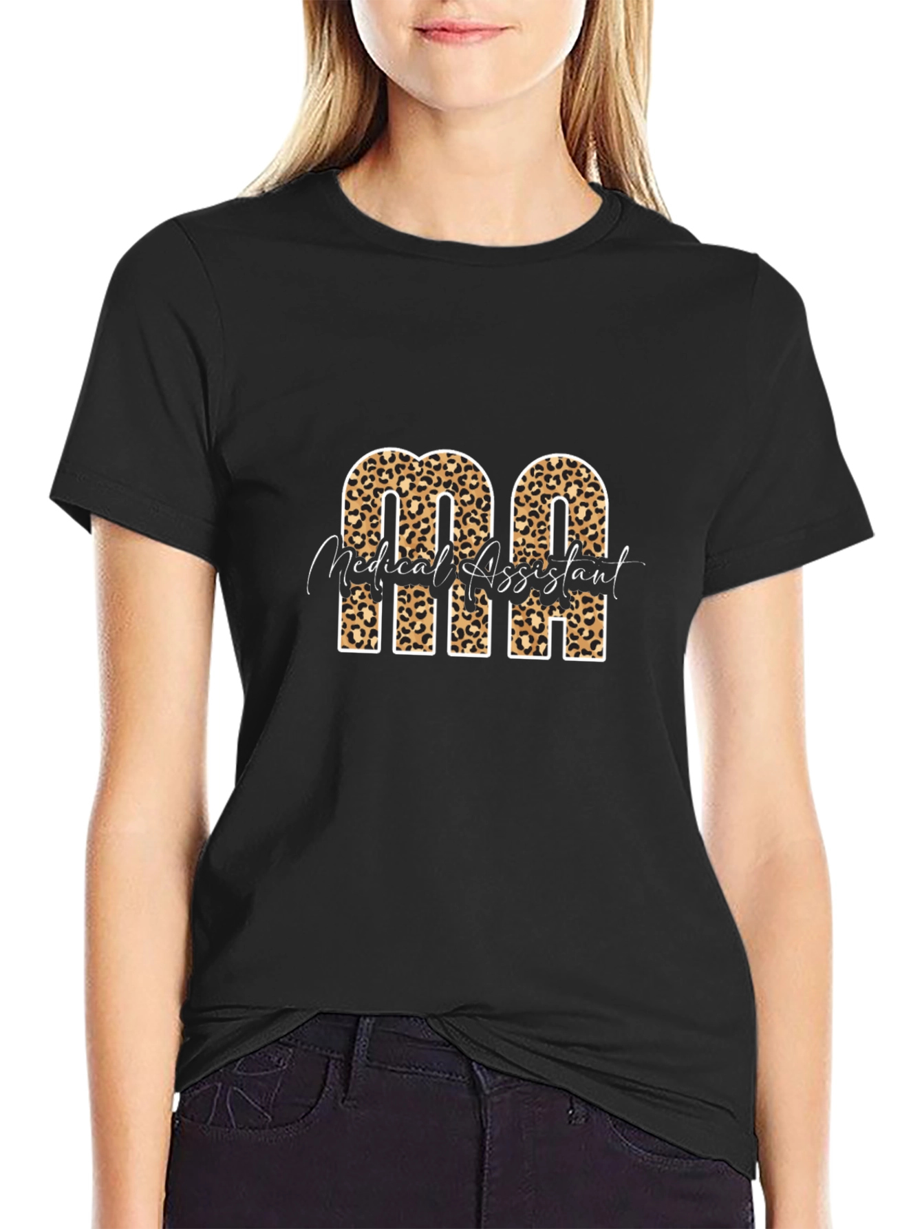Leopard Print Medical Assistant T-Shirt