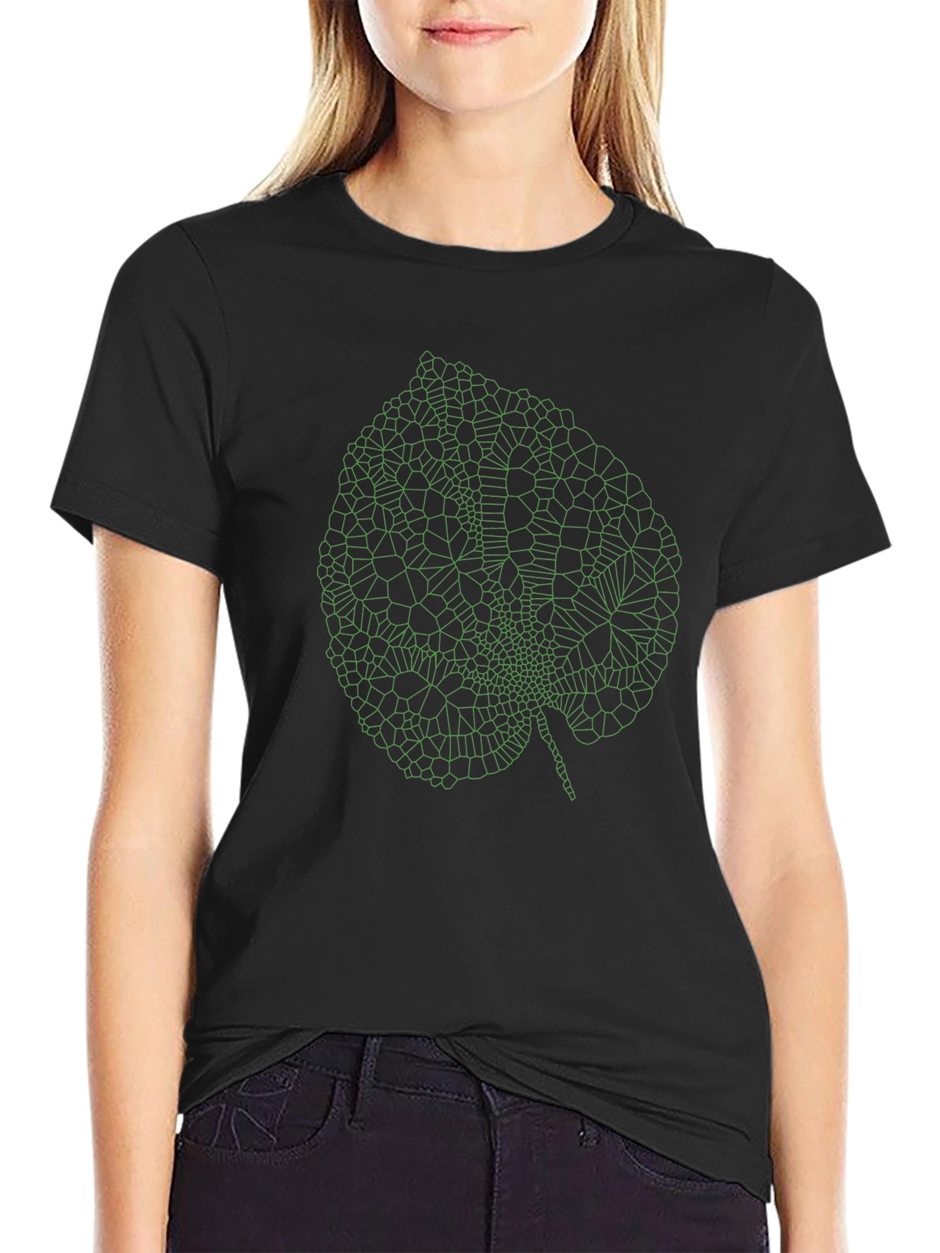 Leaf Graphic T-Shirt - Black