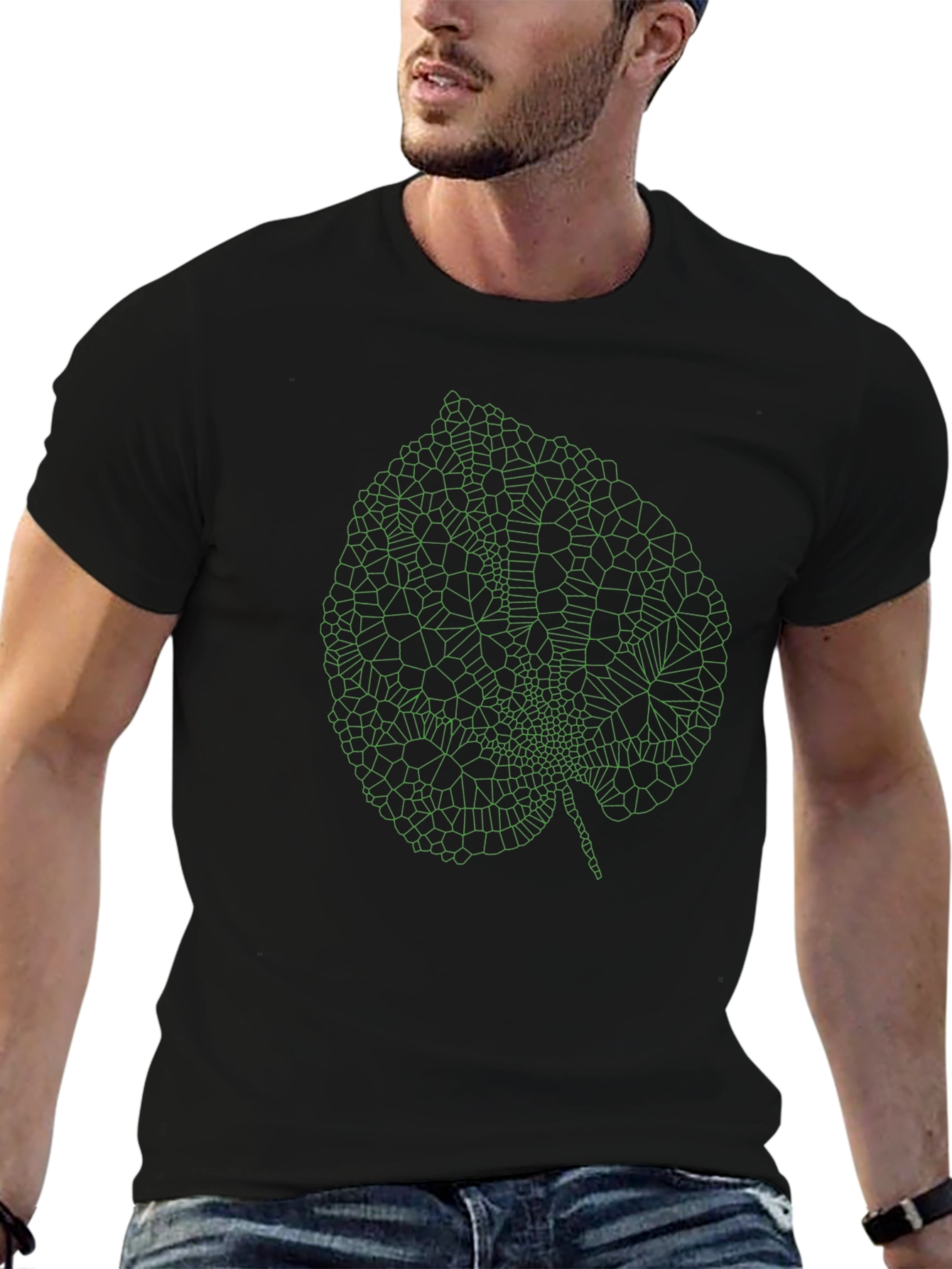 Leaf Graphic T-Shirt - Black
