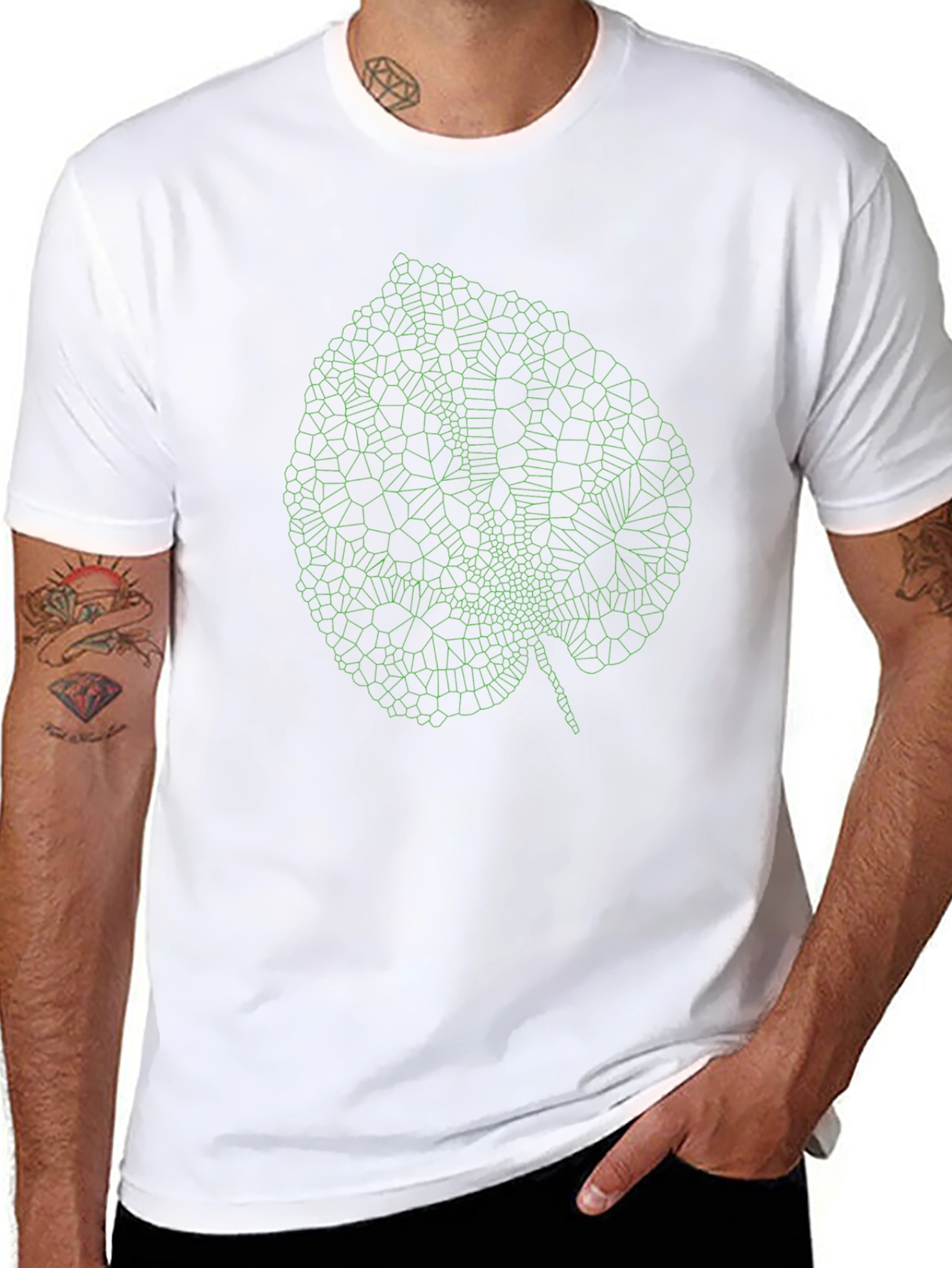 Leaf Graphic T-Shirt - Black