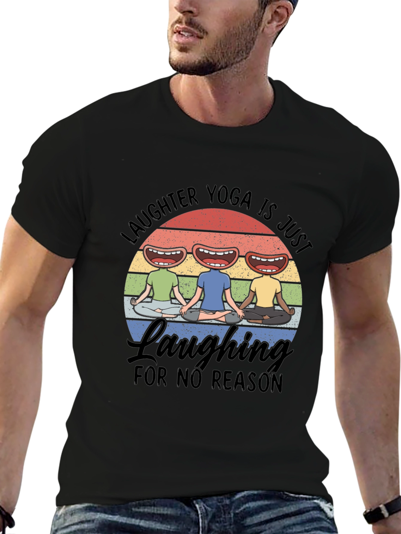 Laughter Yoga T-Shirt Laughing for No Reason Tee