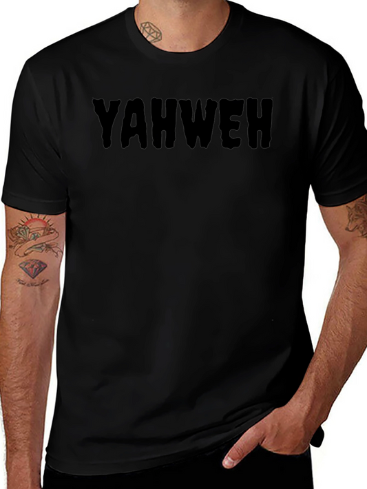 Yahweh Graphic Print Black T-Shirt